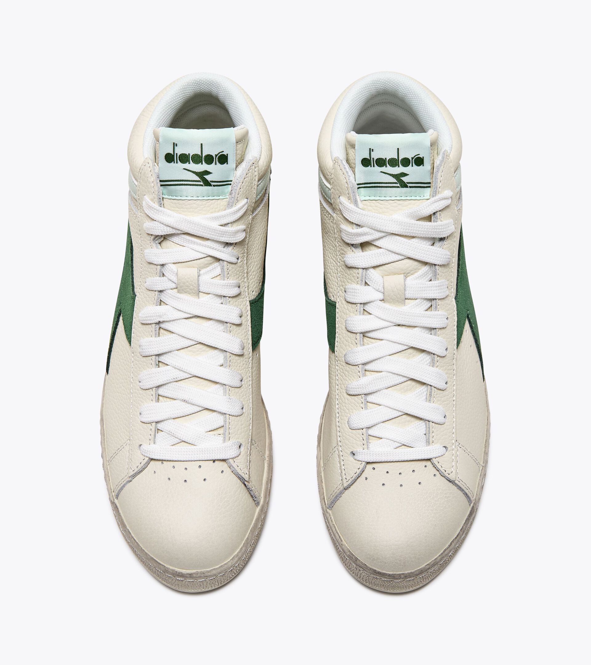 Sporty sneakers - Gender neutral GAME L HIGH WAXED SUEDE POP GREEN GUARD - Diadora