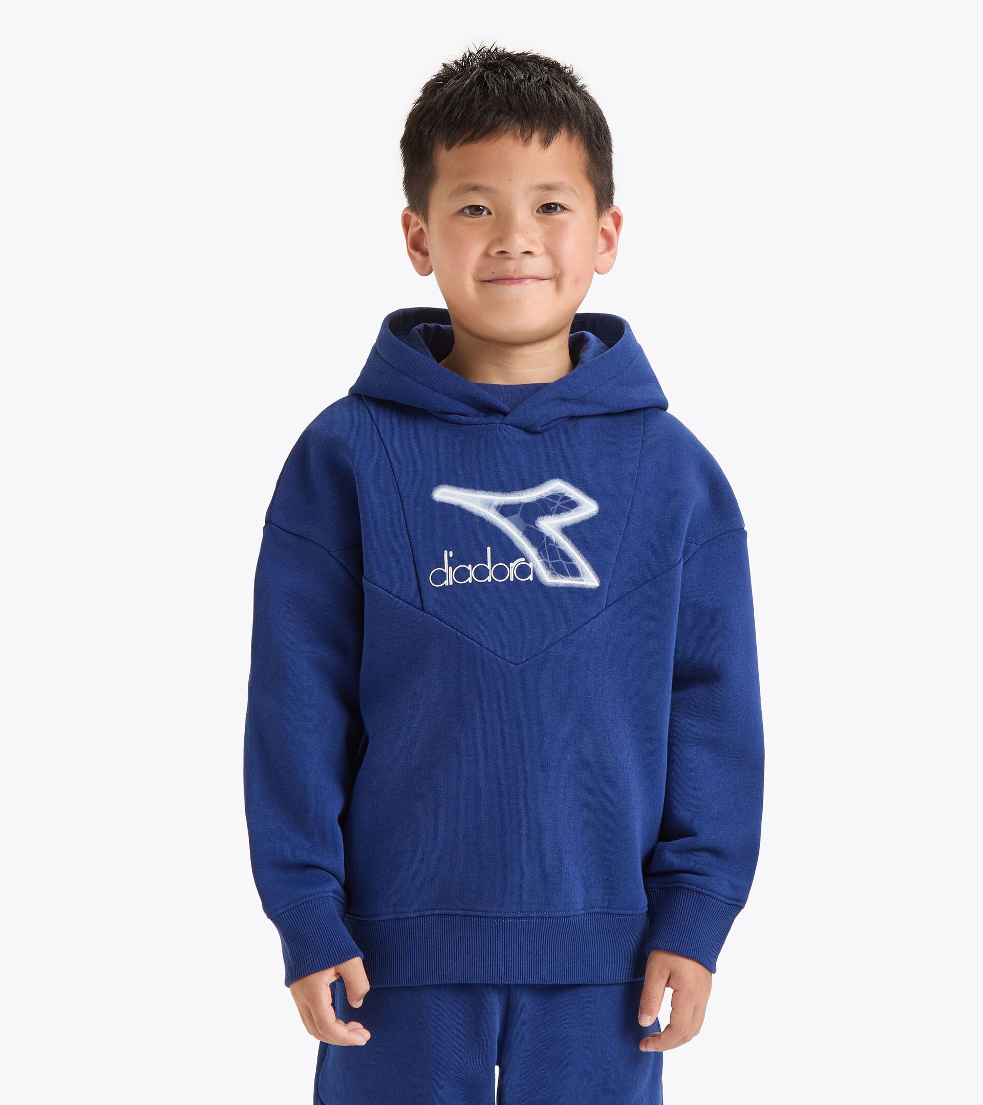 Sudadera con capucha - Corte cómodo - Niños/Adolescentes
 JB. HOODIE LOGO AZUL FINCA - Diadora