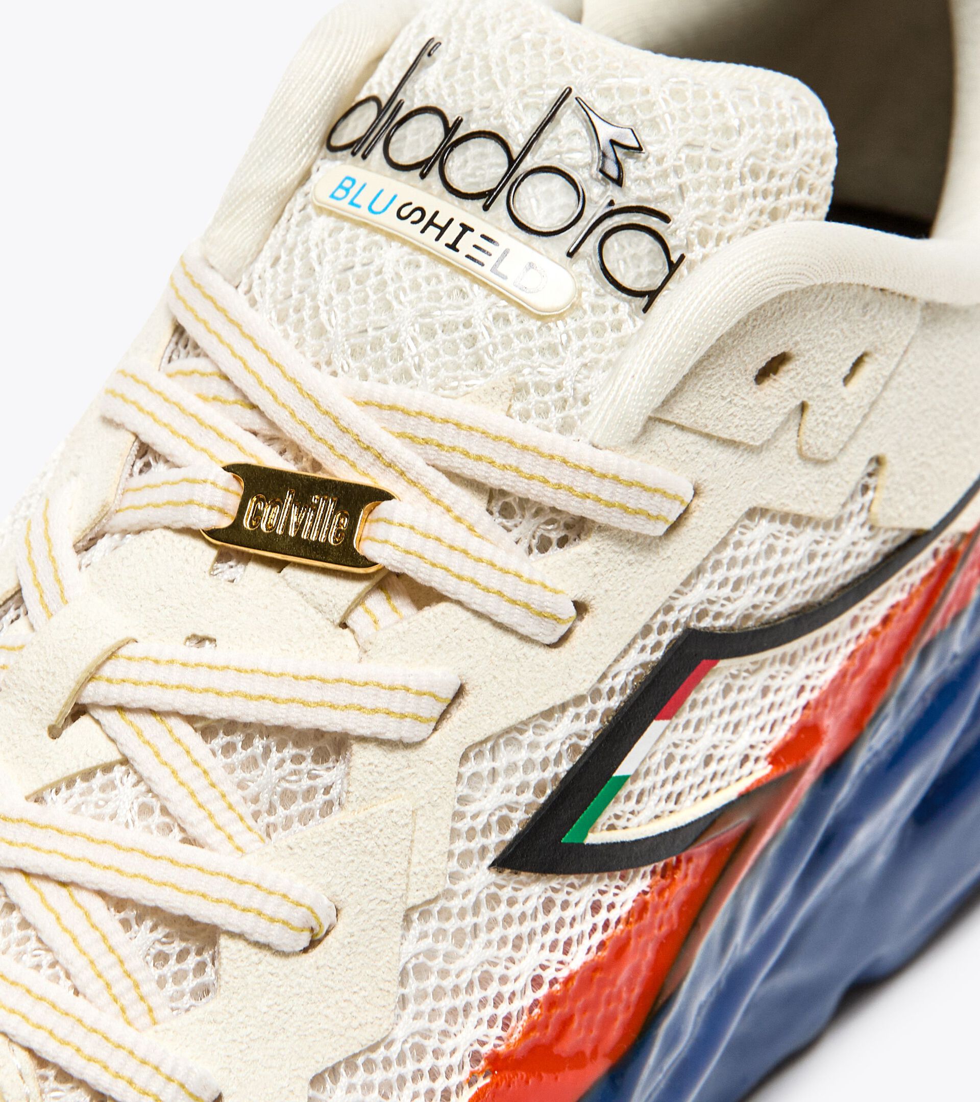 Women's Colville x diadora Mythos Blushield Volo 2 Gold VOLO COLVILLE X DIADORA POPPY RED/LIMOGES - Diadora