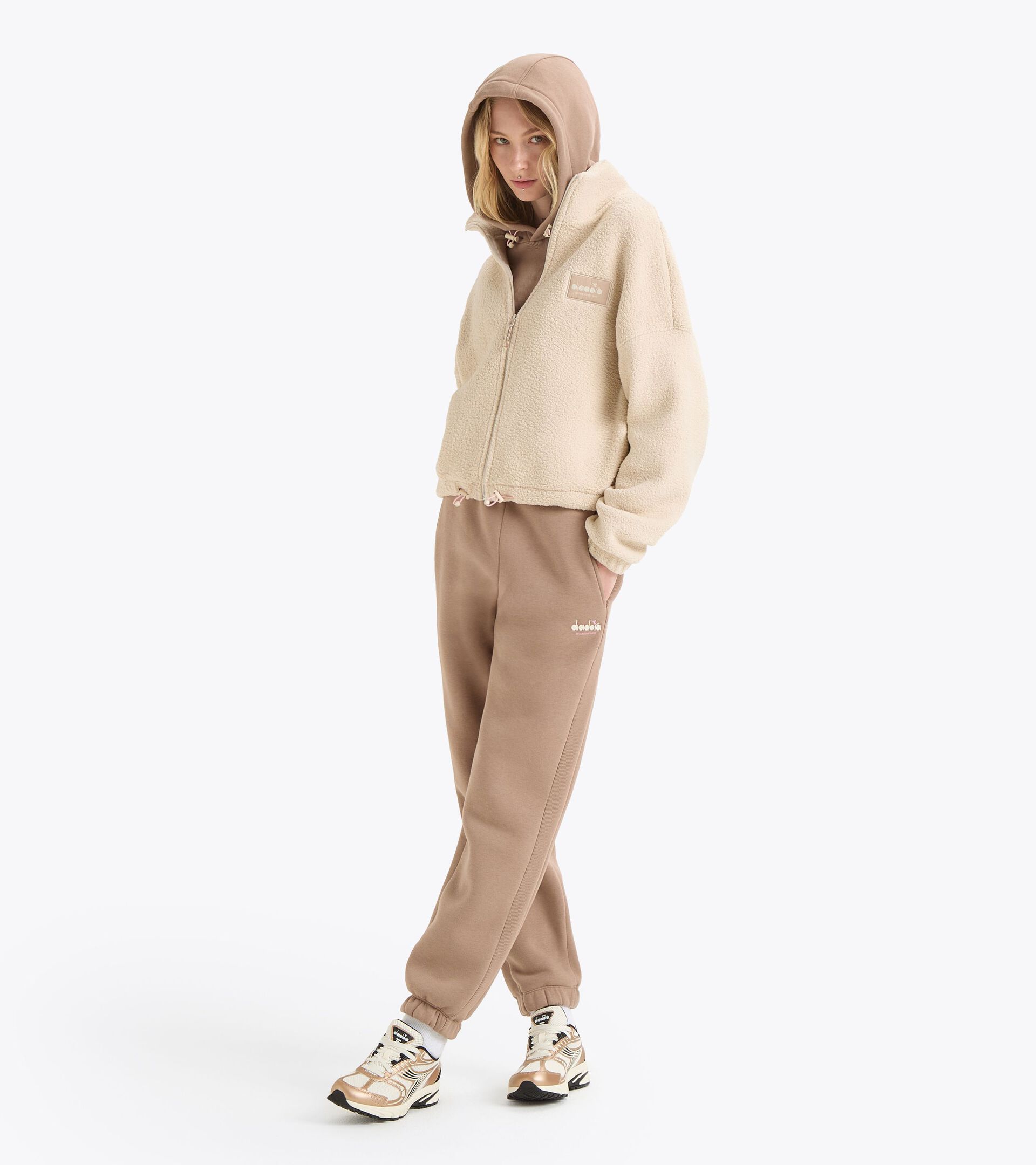 Pile in fleece cropped - Donna
 L. POLAR FLEECE ATHL. LOGO BEIGE LEGGERO - Diadora