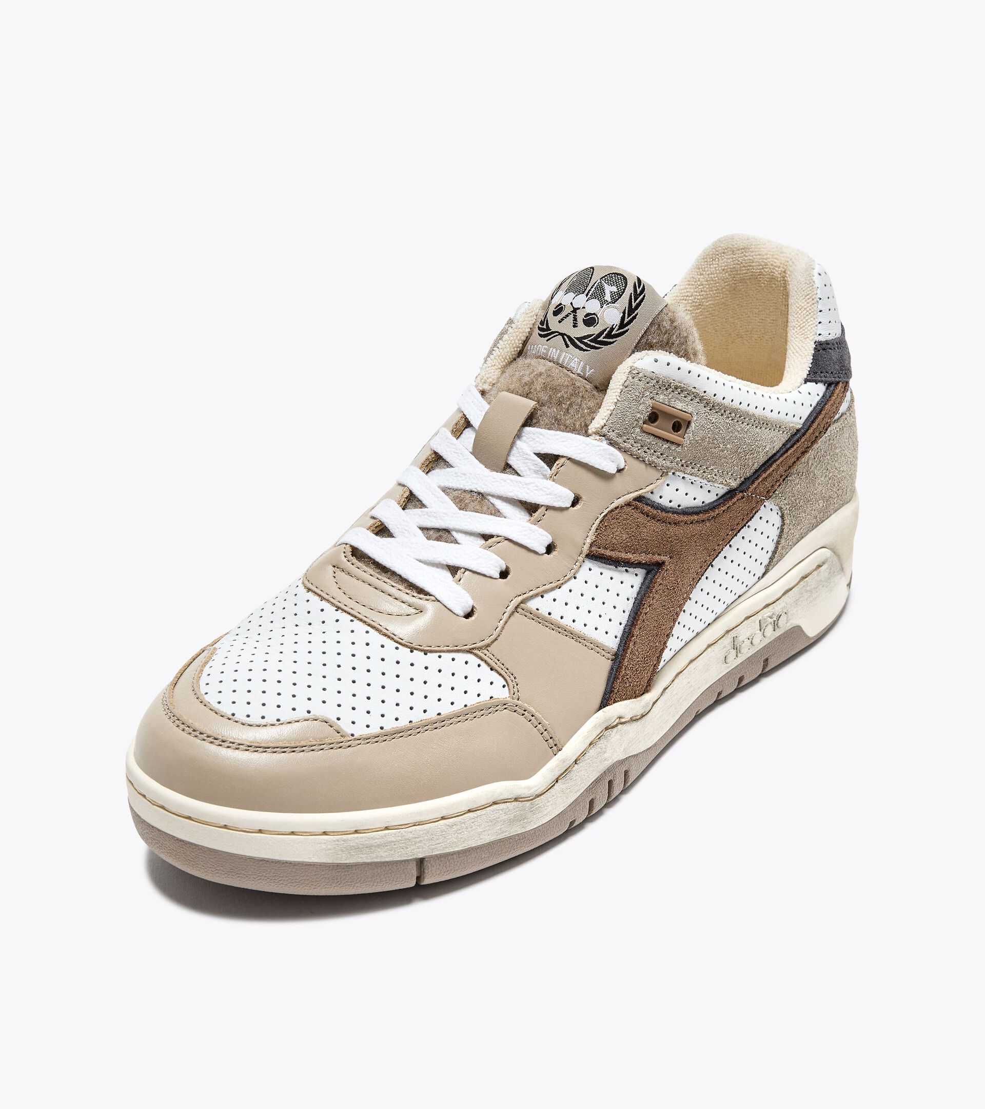 Sneaker Heritage aus Leder - Genderneutral
 B.560 TORINO ITALIA GRIS MORGEN - Diadora