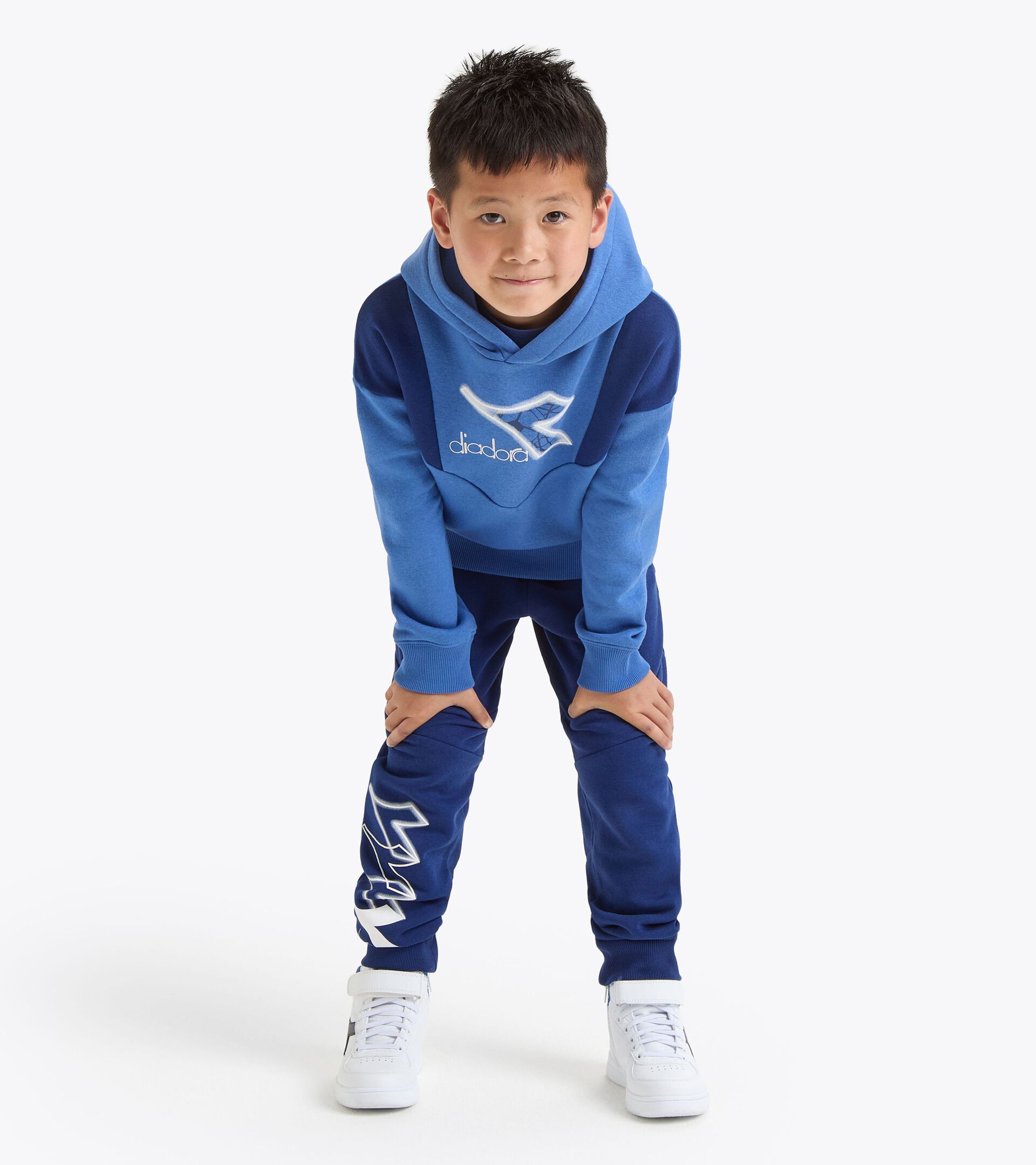 Sudadera con capucha - Corte cómodo - Niños/Adolescentes
 JB. HOODIE LOGO AZUL DELFT - Diadora