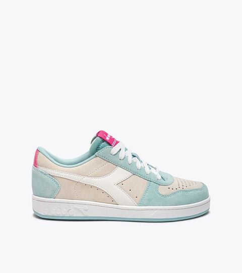 Diadora Magic Basket Low Icona Lace Up Womens Beige, White Sneakers Casual  Shoe