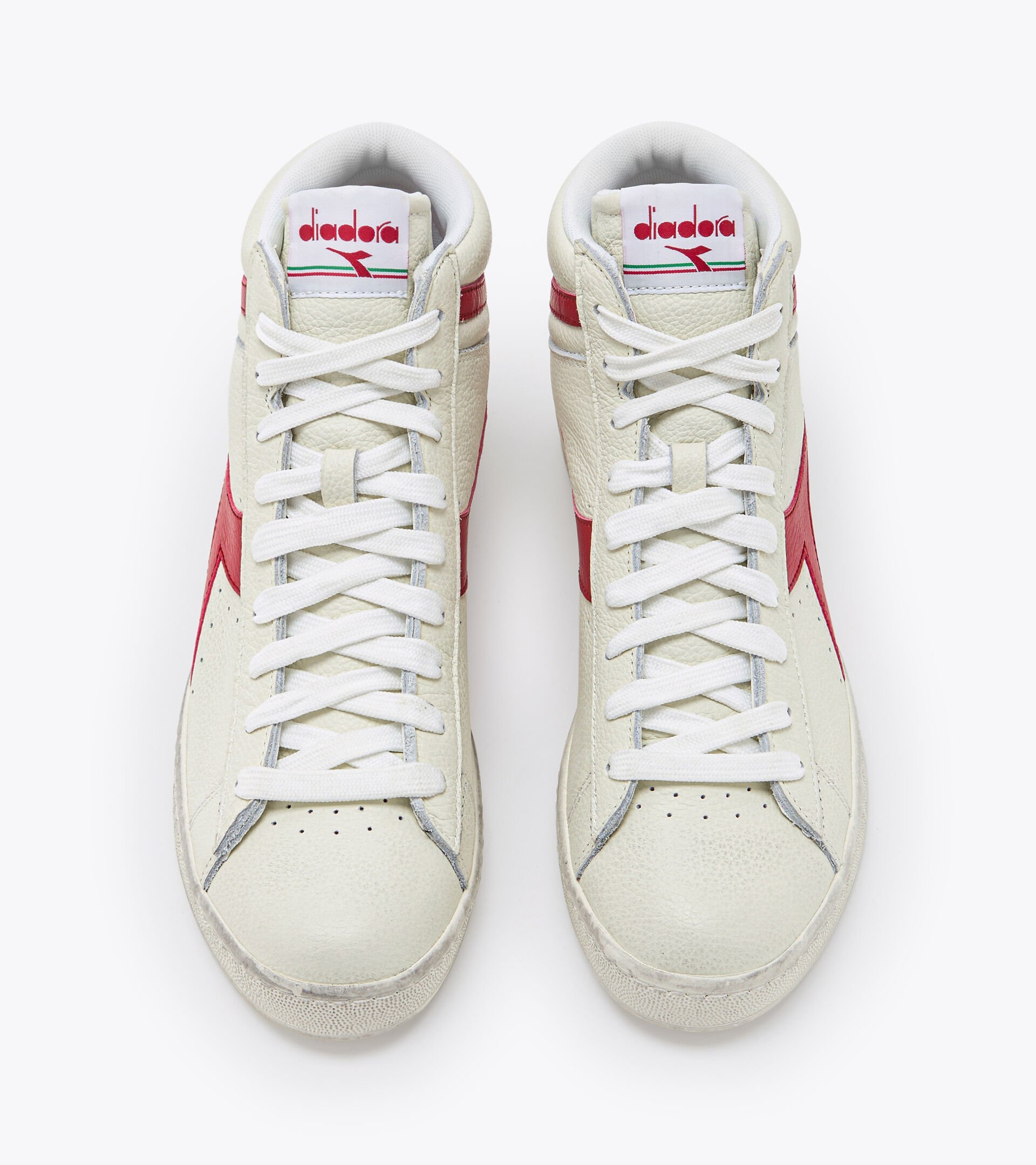 Sporty sneakers - Gender neutral GAME L HIGH WAXED WHITE/RED PEPPER - Diadora