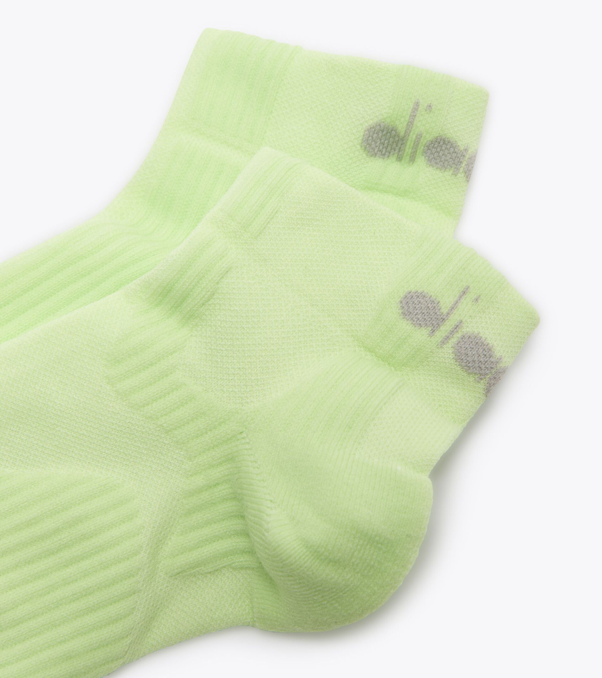 Chaussettes de Running CUSHION QUARTER SOCKS CITRON VERT OMBRE - Diadora