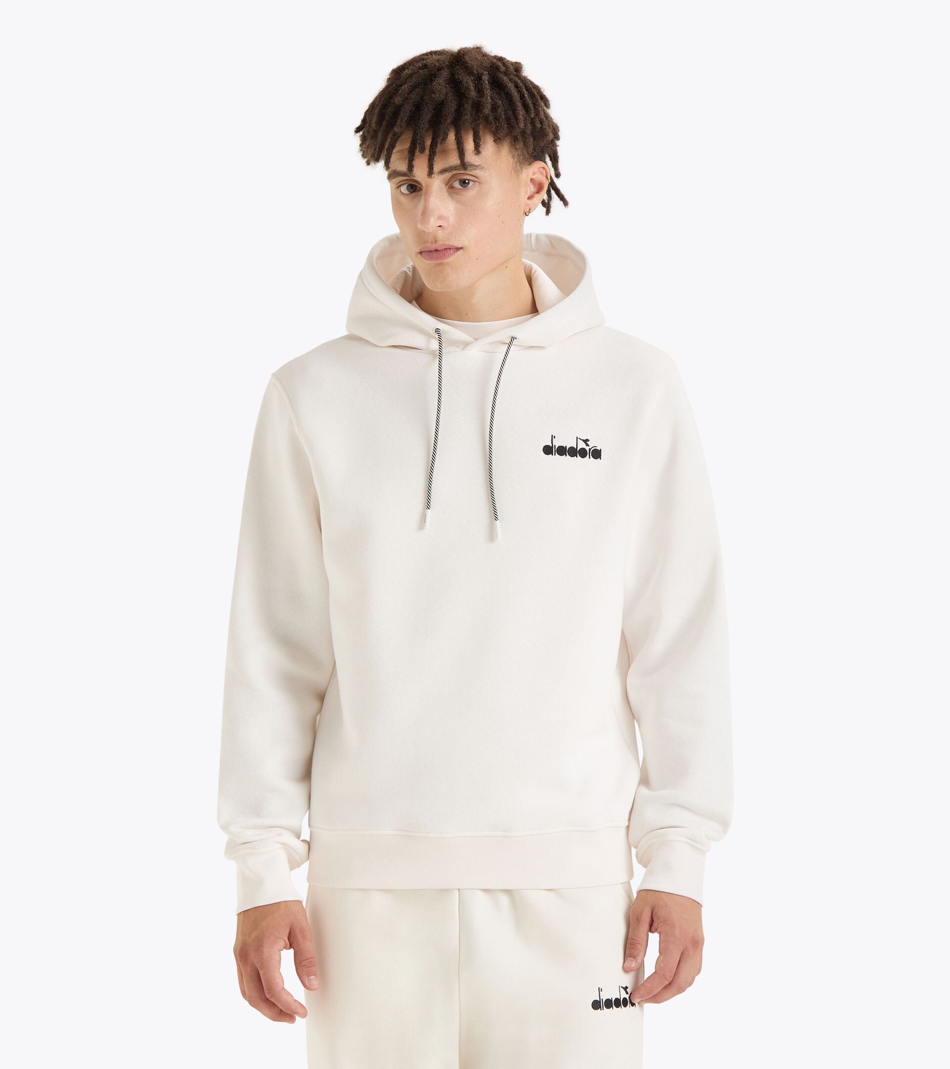 Sweat-shirt de sport à capuche - Genre neutre HOODIE ROUTE ALYSSE BLANC - Diadora