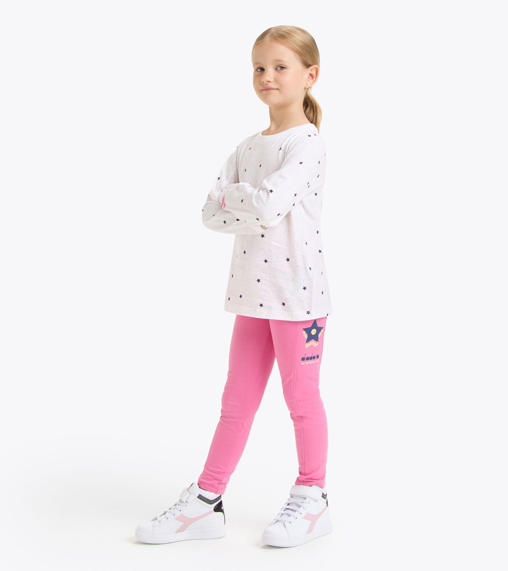 Leggings - Girl
 JG. LEGGINGS LOGO CHATEAU PINK - Diadora