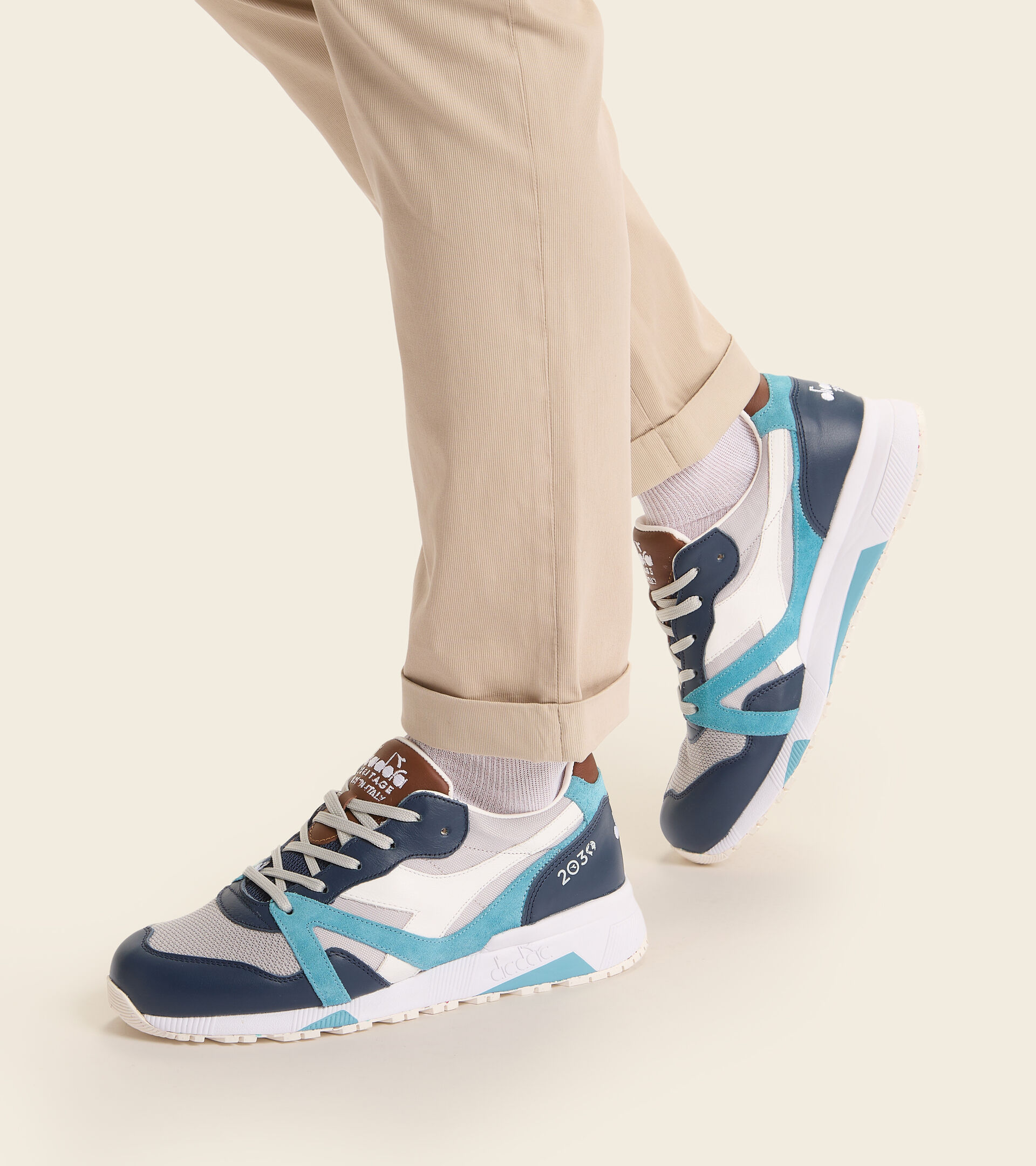 Diadora N9000 H Ita - Zapatos deportivos para hombre, color azul