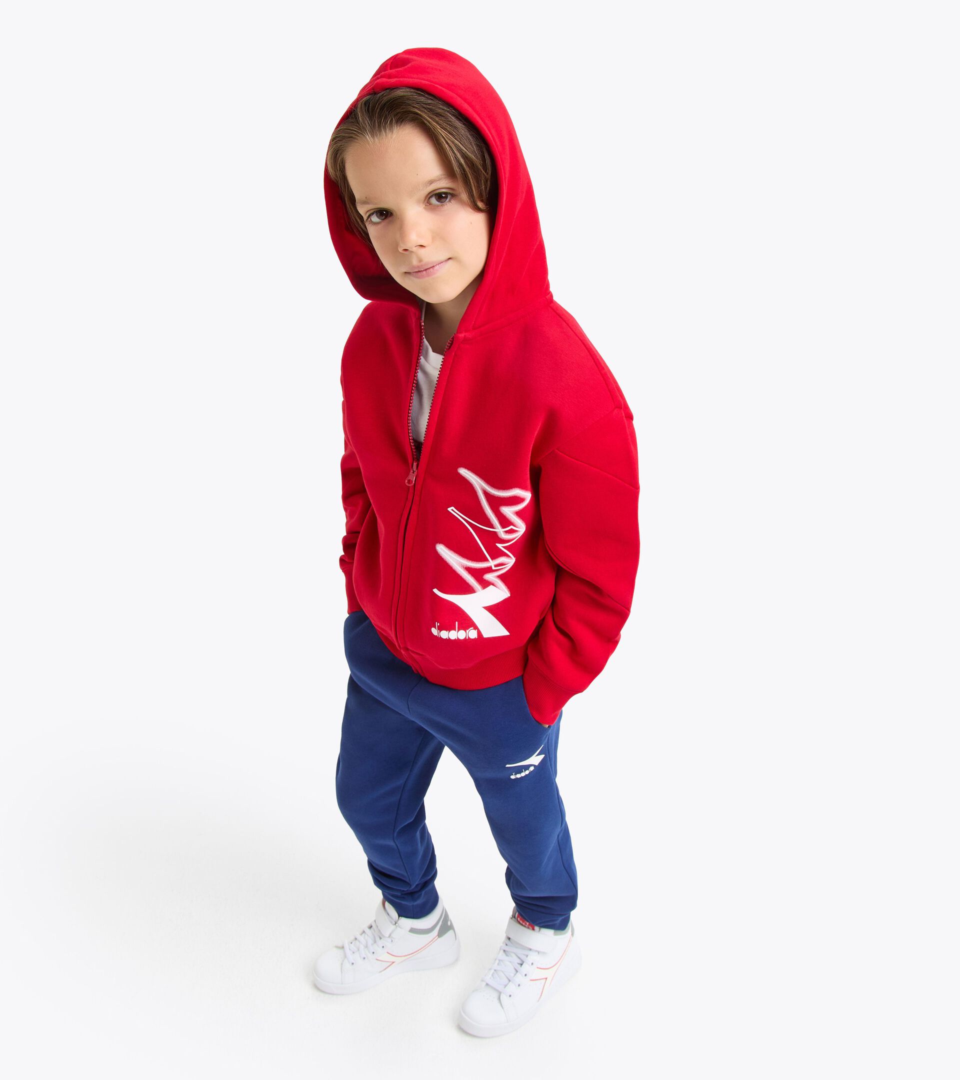 Trainingsanzug - Jungen
 JB. TRACKSUIT HD FZ LOGO ROT SALSA - Diadora