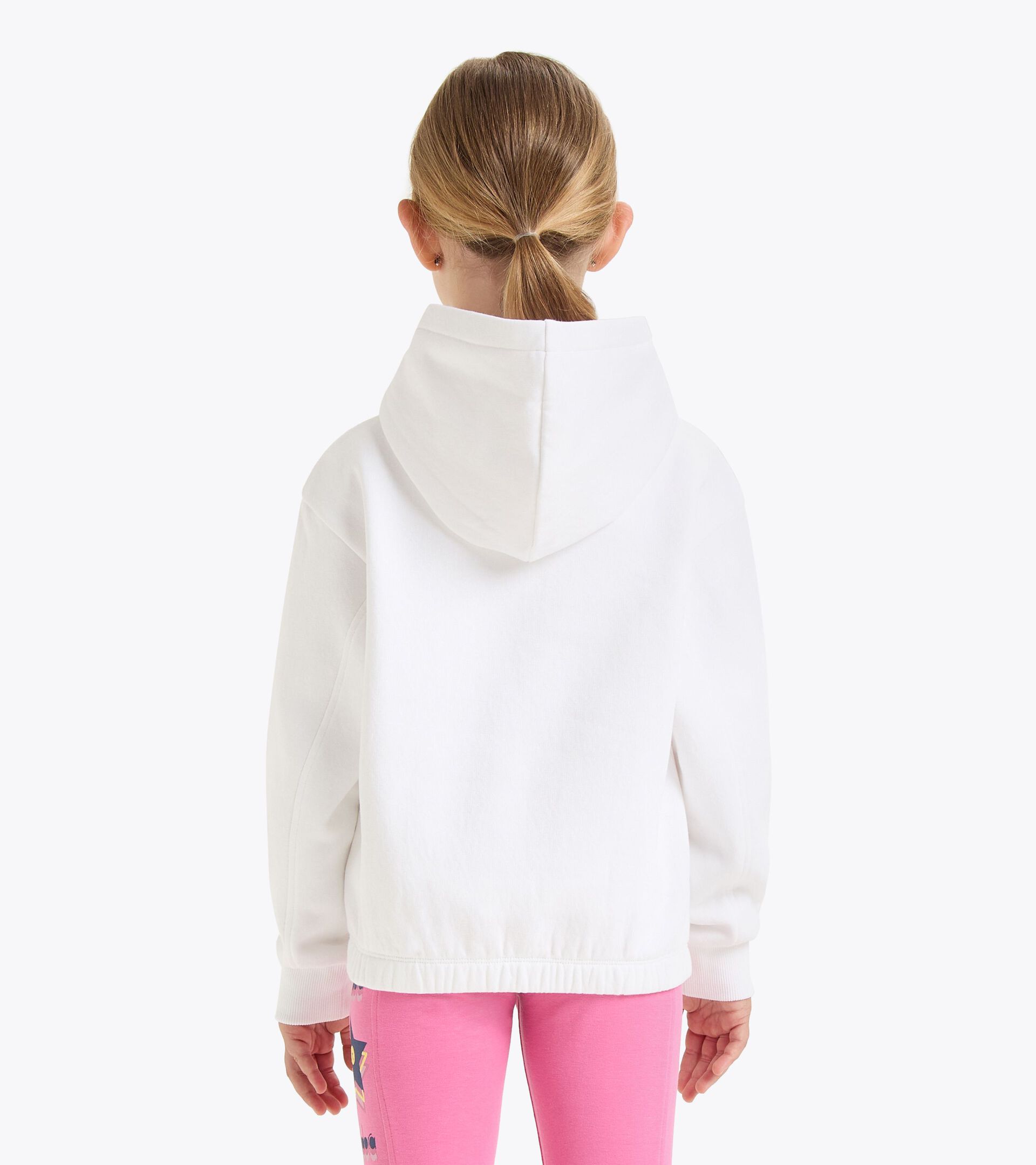 Sudadera con capucha - Corte cómodo - Niña/Adolescente JG. HOODIE LOGO BLANCO VIVO - Diadora