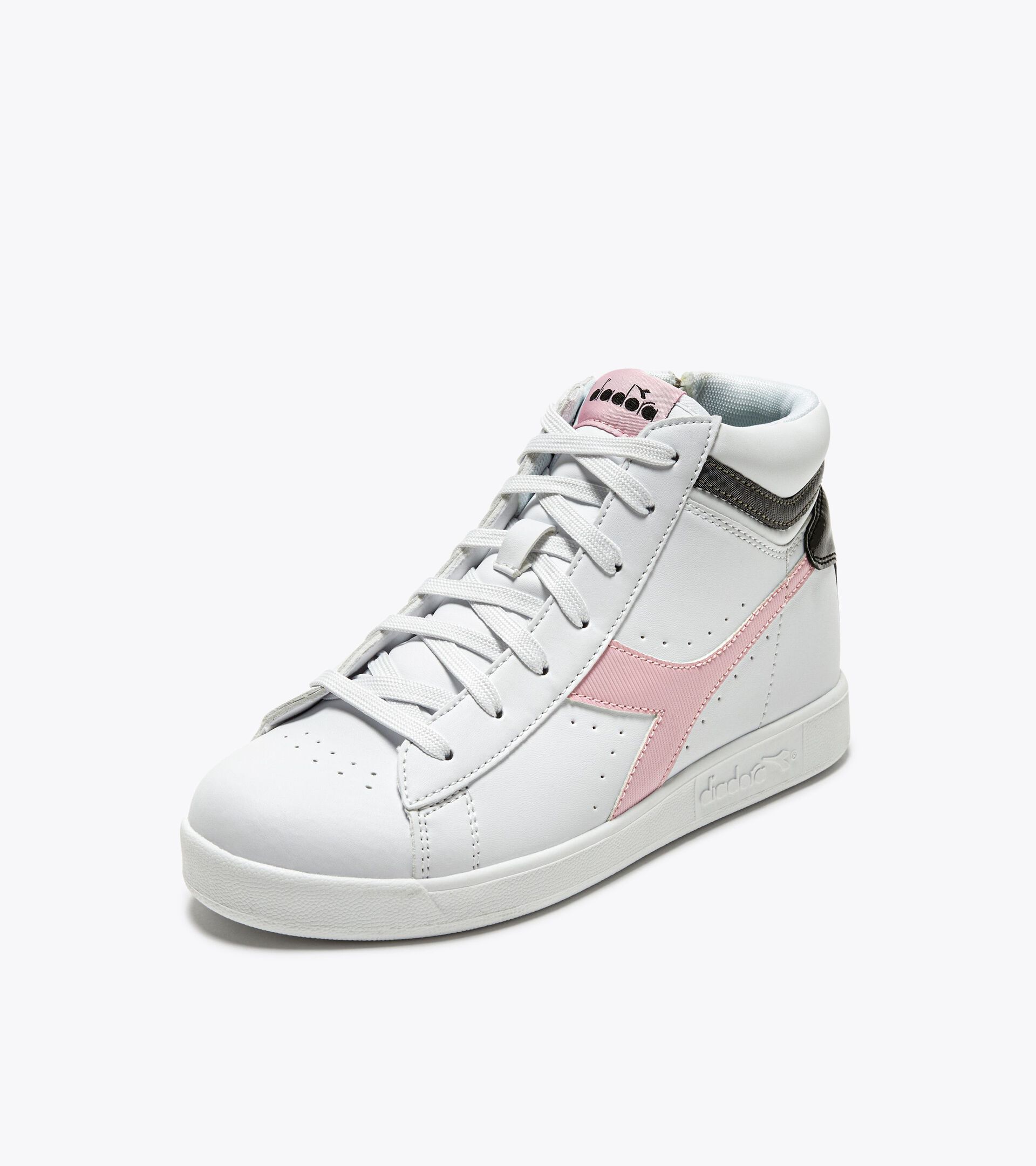 Chaussures de sport - Jeunes 8-16 ans GAME P HIGH GIRL GS WHITE/BLACK/PINK LADY - Diadora