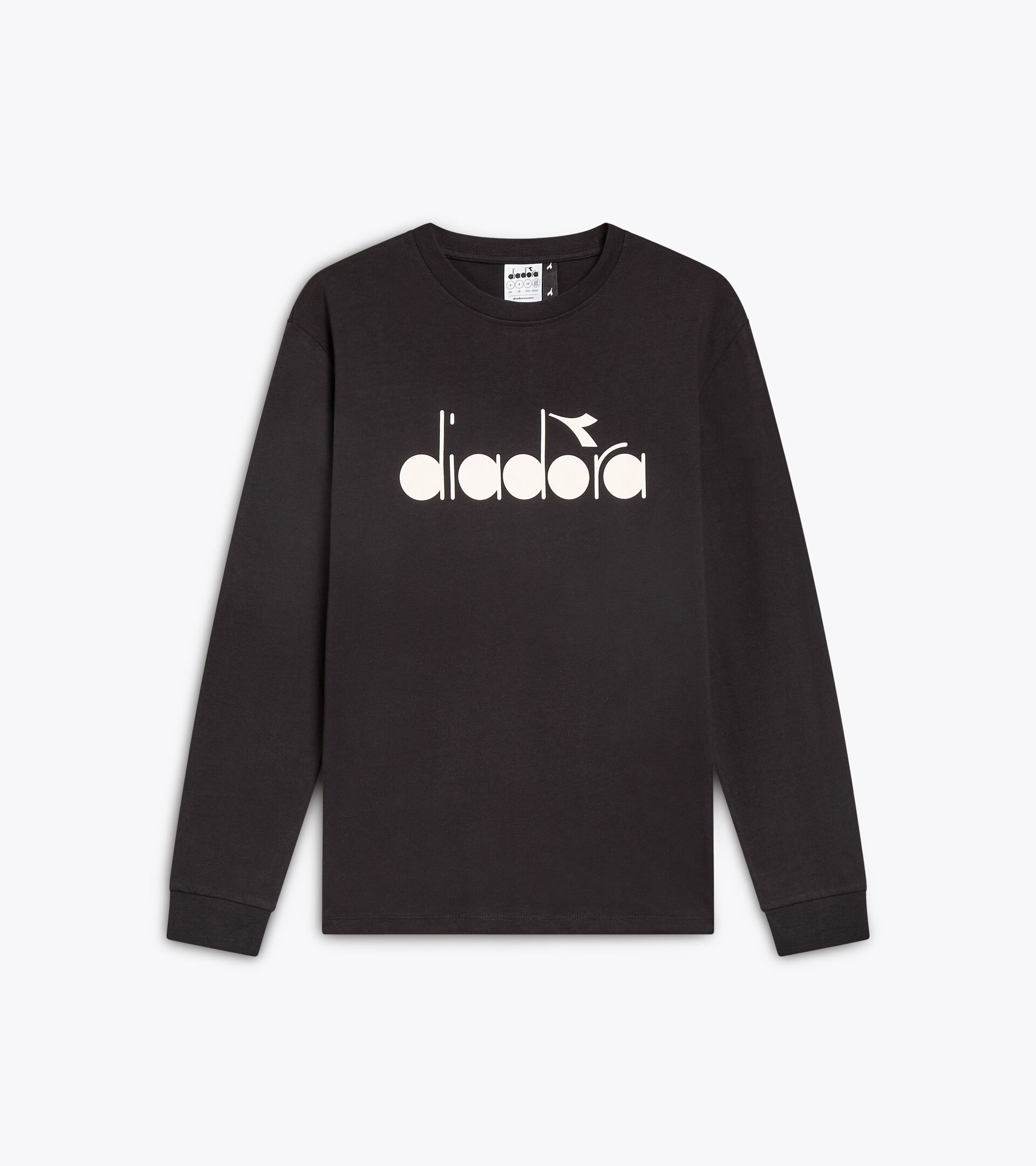 Sporty long-sleeved t-shirt - Gender Neutral T-SHIRT LS ROUTE BLACK - Diadora