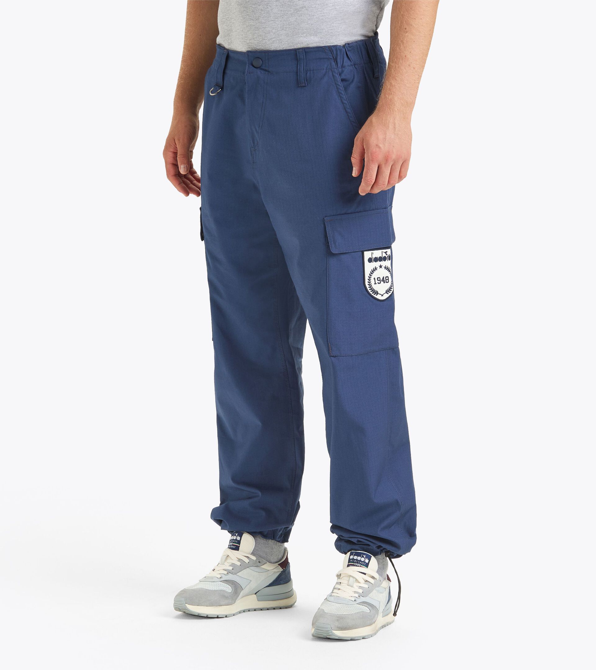 Full Blue Big & Tall Men's Cargo Pants 100% Cotton 42 X 28 Navy