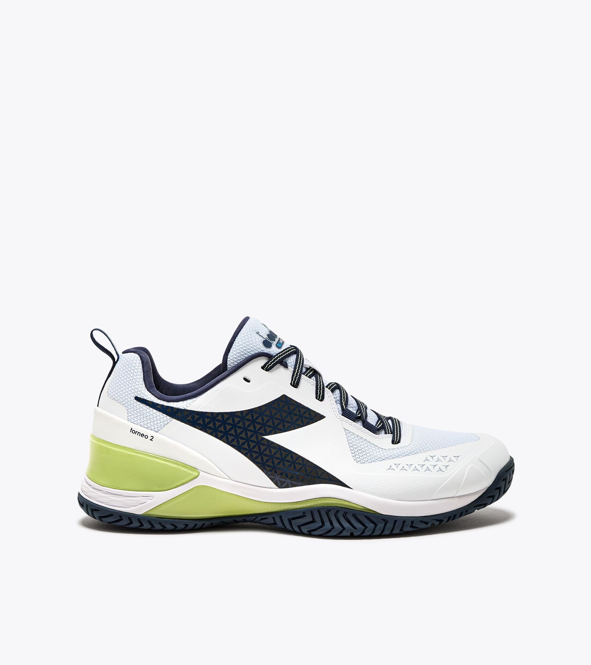 Tennis shoes for hard surfaces or clay - Men BLUSHIELD TORNEO 2 AG WHITE/PAGEANT BLUE - Diadora