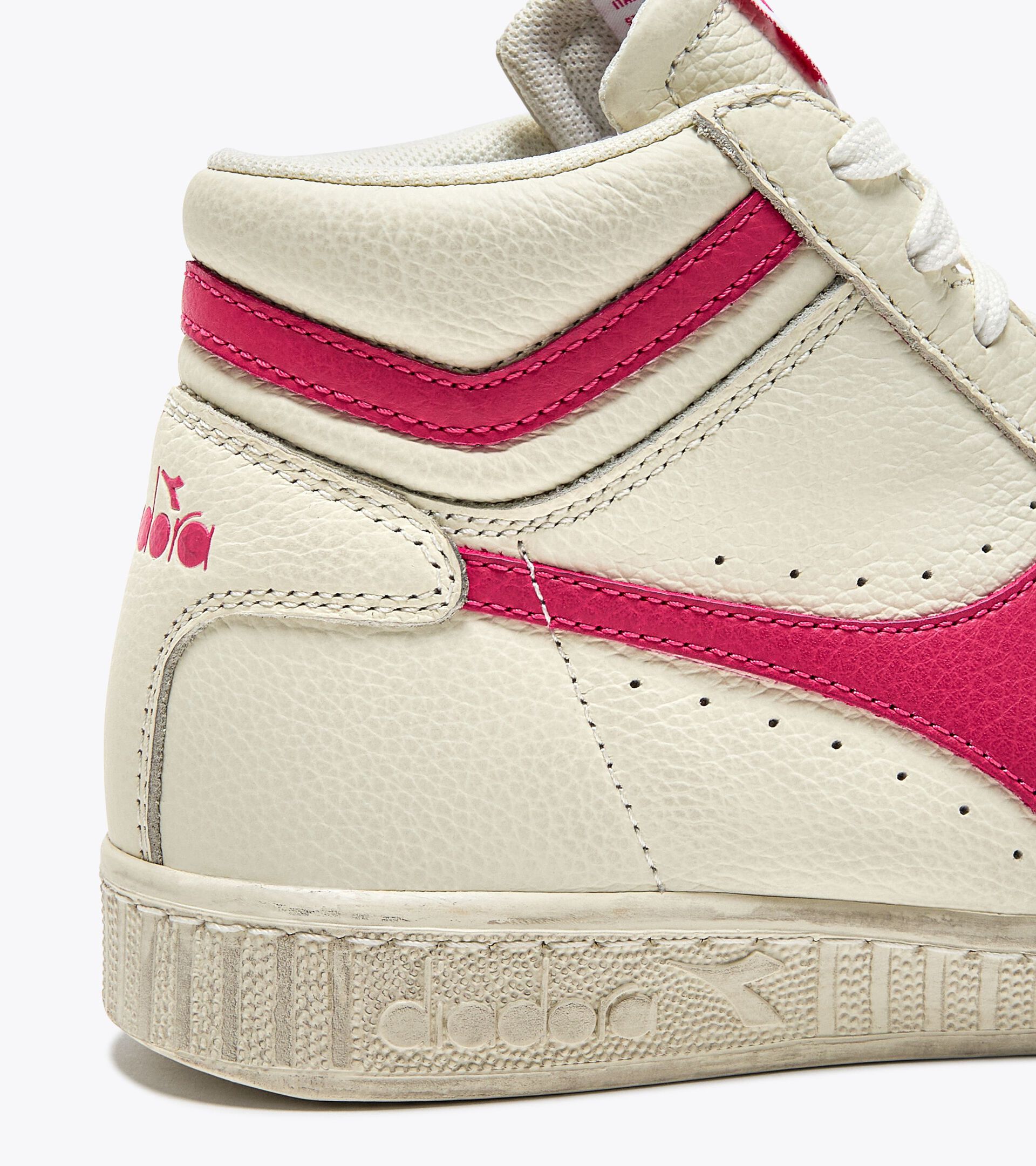 Chaussures de sportswear - Gender neutral GAME L HIGH WAXED BLANC/FRAMBOISE SORBET - Diadora