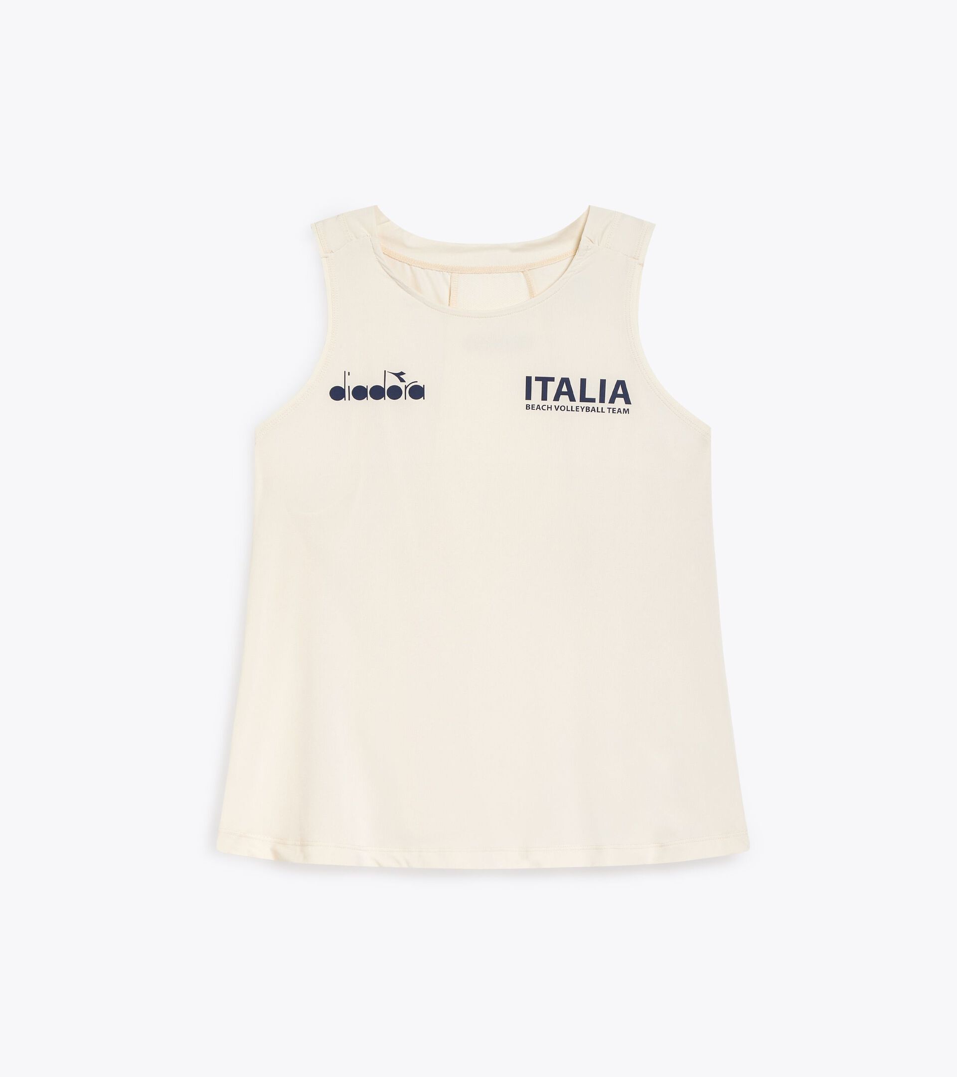 Ärmelloses Shirt für Damen - Beachvolleyball-Mannschaft Italien CANOTTA ALLENAMENTO DONNA BV24 ITALIA WISPERN WEISS - Diadora