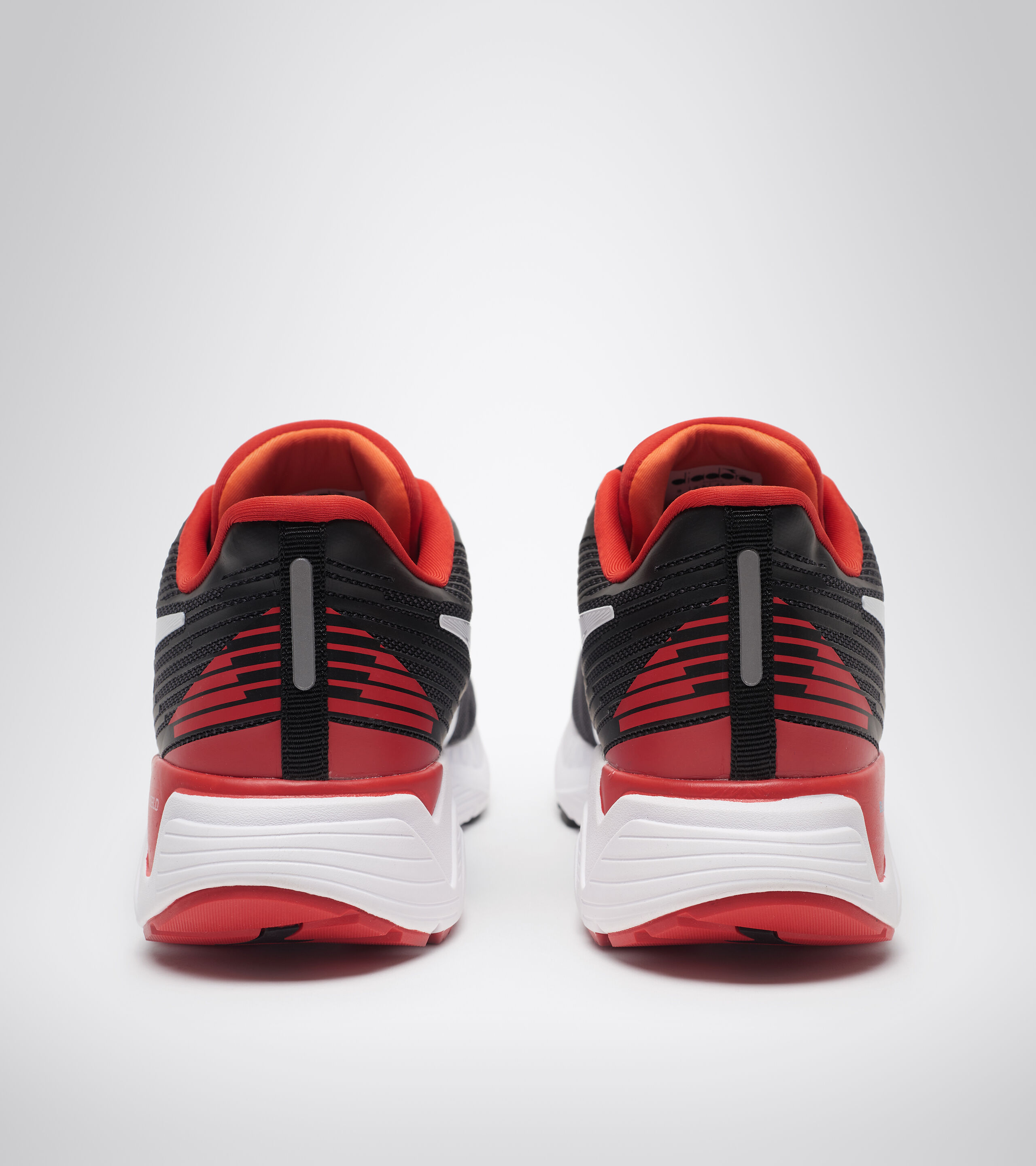 mens red and black running shoes