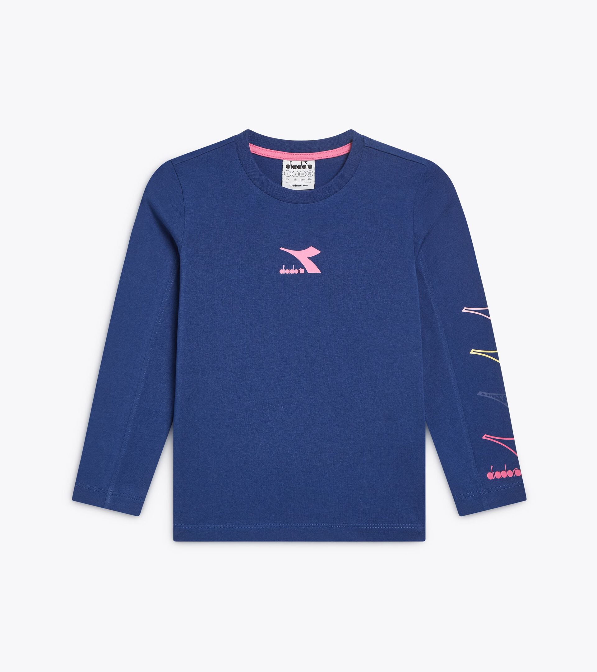 Long sleeved shirt - Girl  JG. T-SHIRT LS LOGO SALTIRE NAVY - Diadora