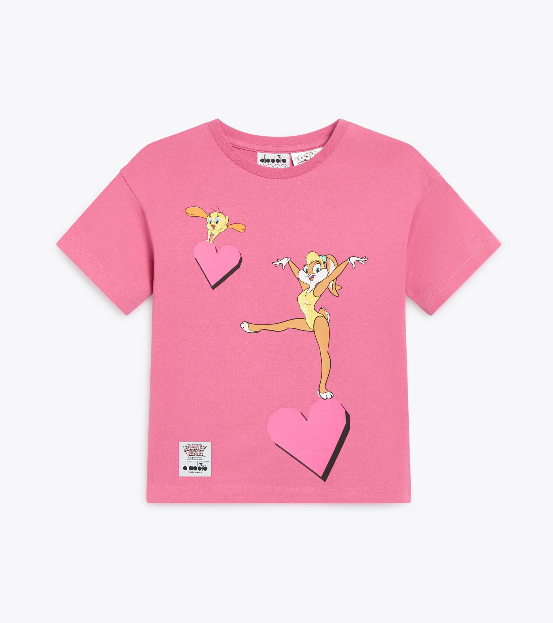 T-shirt à manches courtes Looney Tunes - Fille JG.T-SHIRT SS TEAM LT CHATEAU ROSE - Diadora