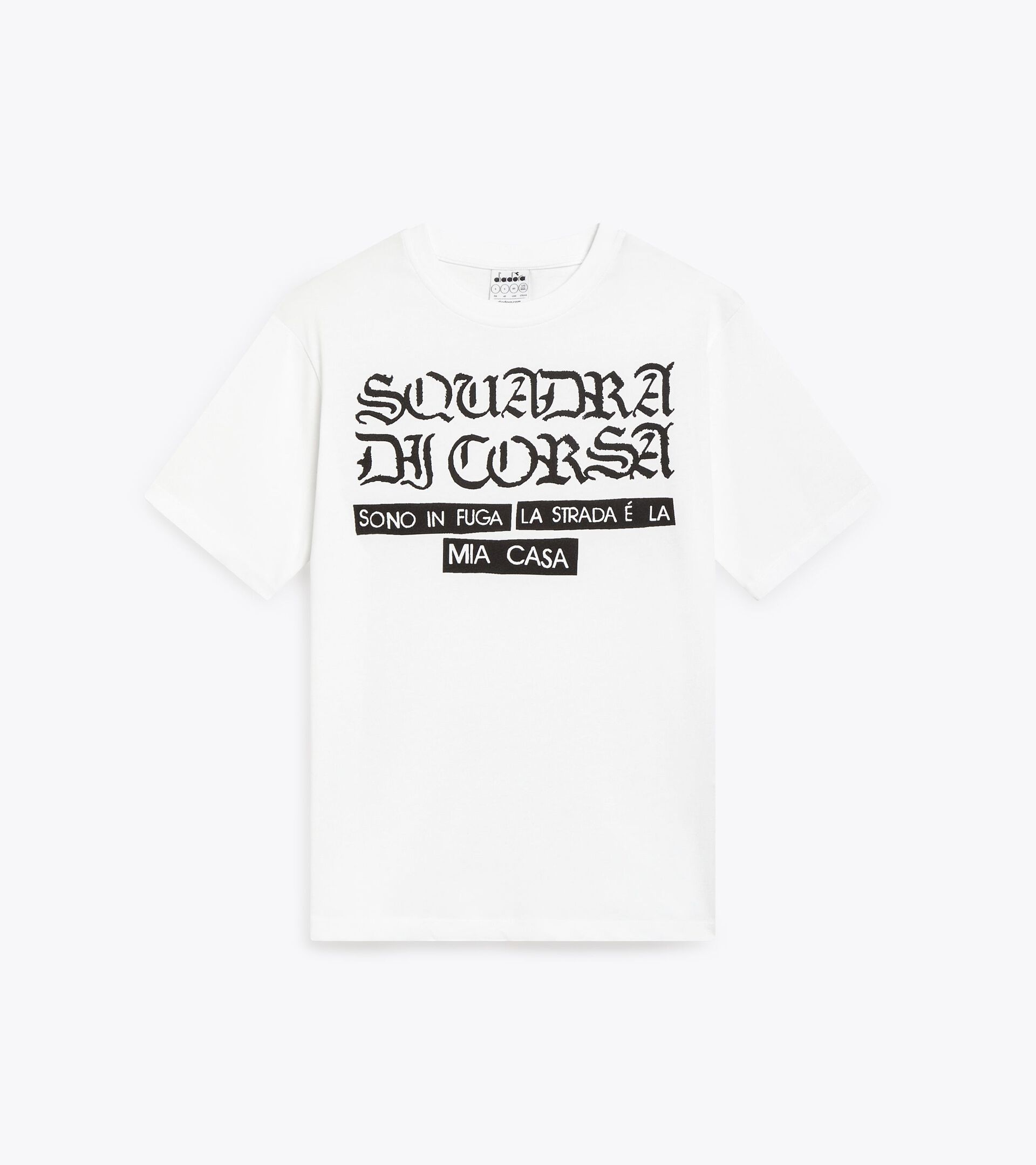 Squadra di Corsa t-shirt - Recycled cotton - Gender Neutral T-SHIRT SS SQUADRA DI CORSA OPTICAL WHITE - Diadora