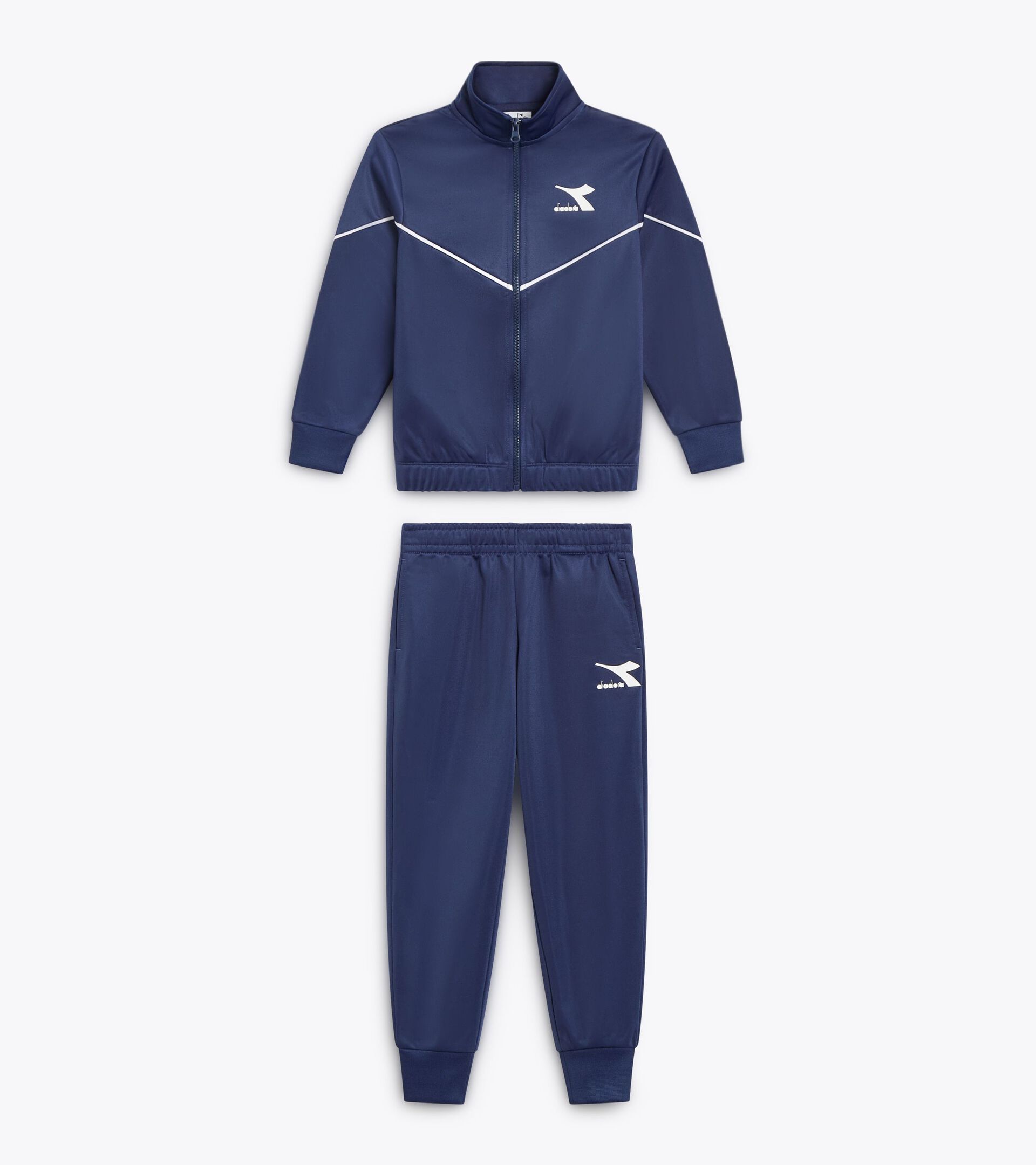 Tracksuit - Boy JB. TRACKSUIT FZ LOGO SALTIRE NAVY - Diadora