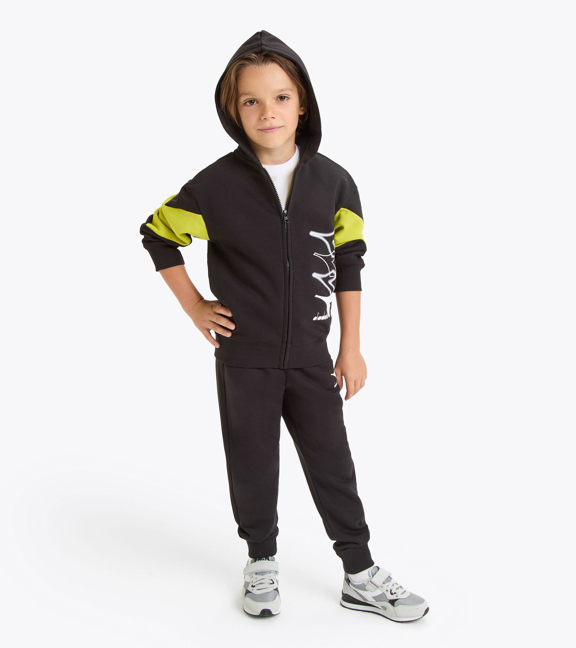 Trainingsanzug - Jungen
 JB. TRACKSUIT HD FZ LOGO SCHWARZ - Diadora