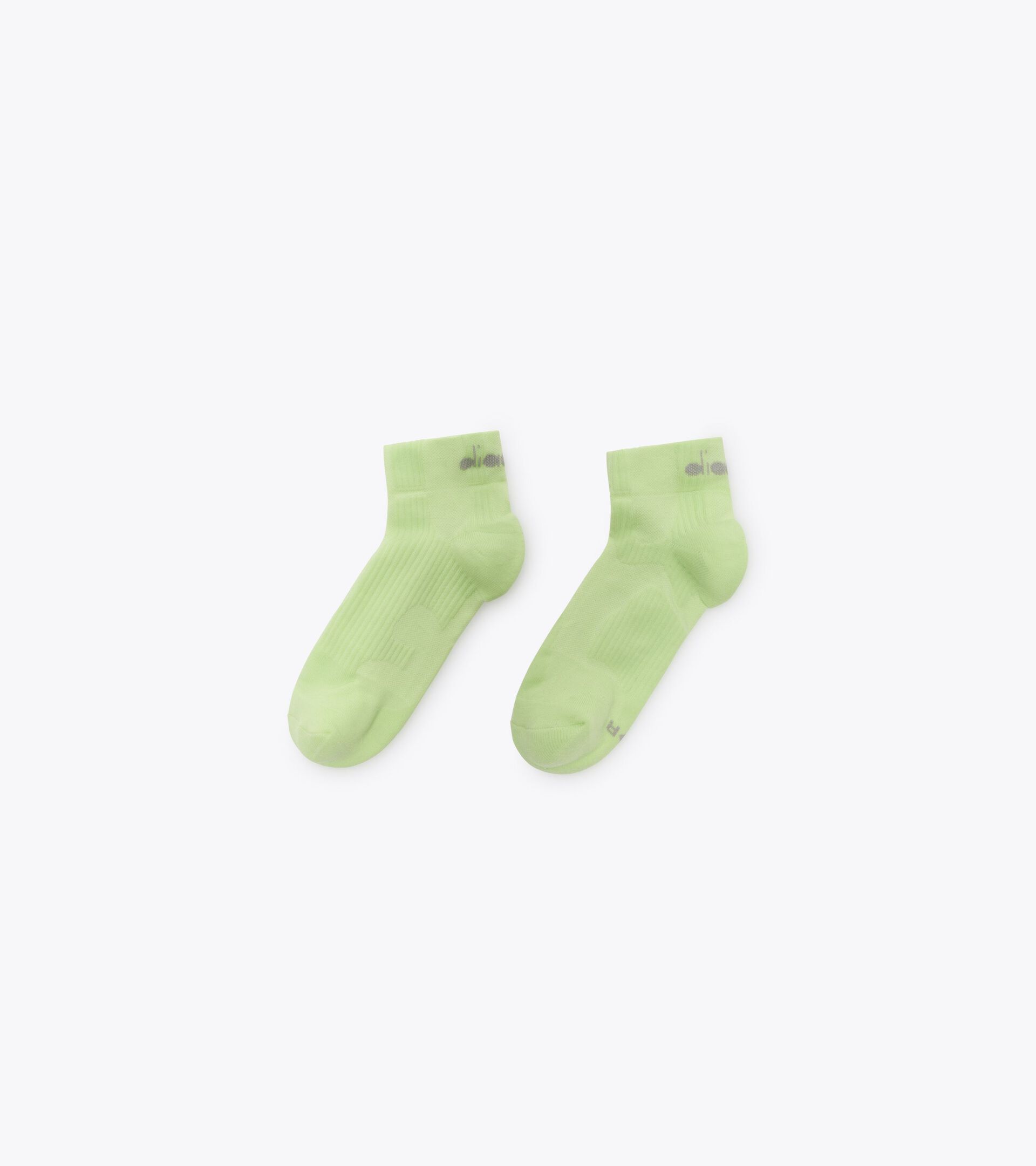 Chaussettes de Running CUSHION QUARTER SOCKS CITRON VERT OMBRE - Diadora