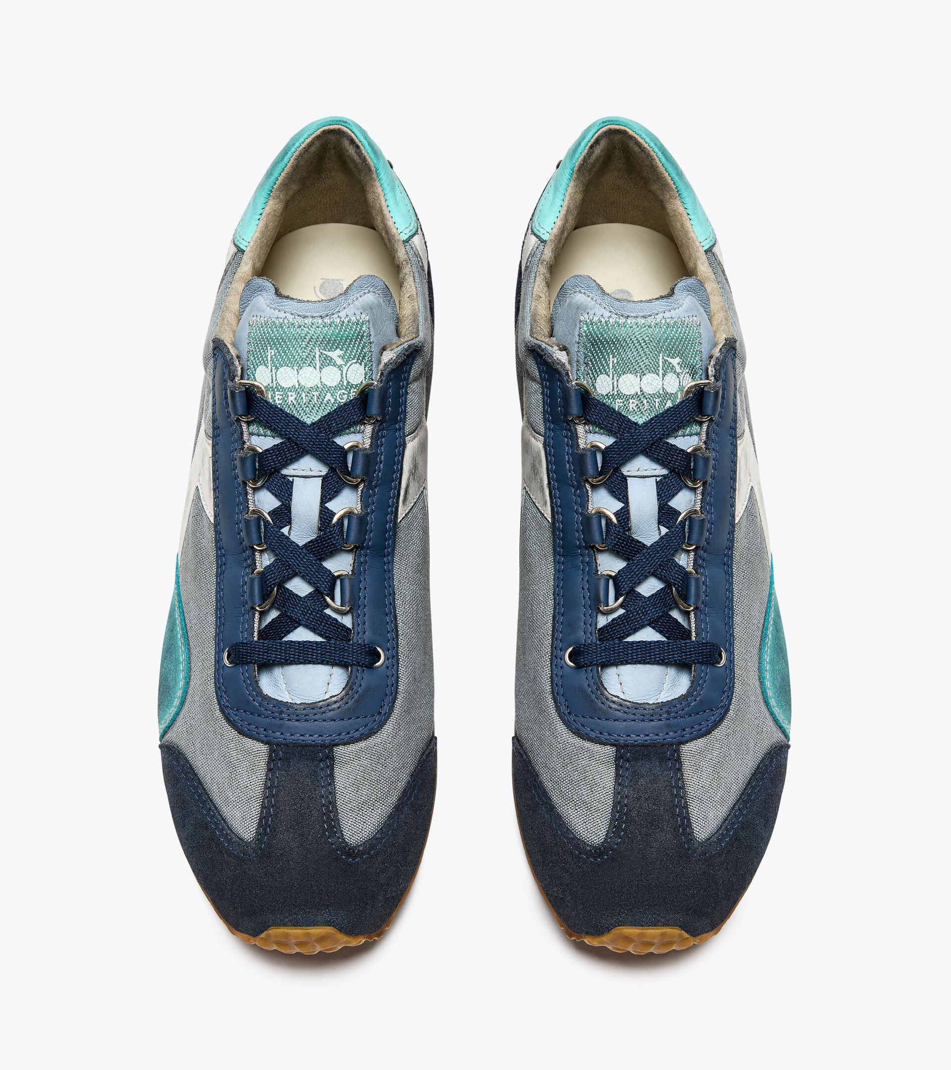 Heritage leather sneaker - Gender Neutral EQUIPE DIRTY SW EVO LIGHT SKY-BLUE - Diadora