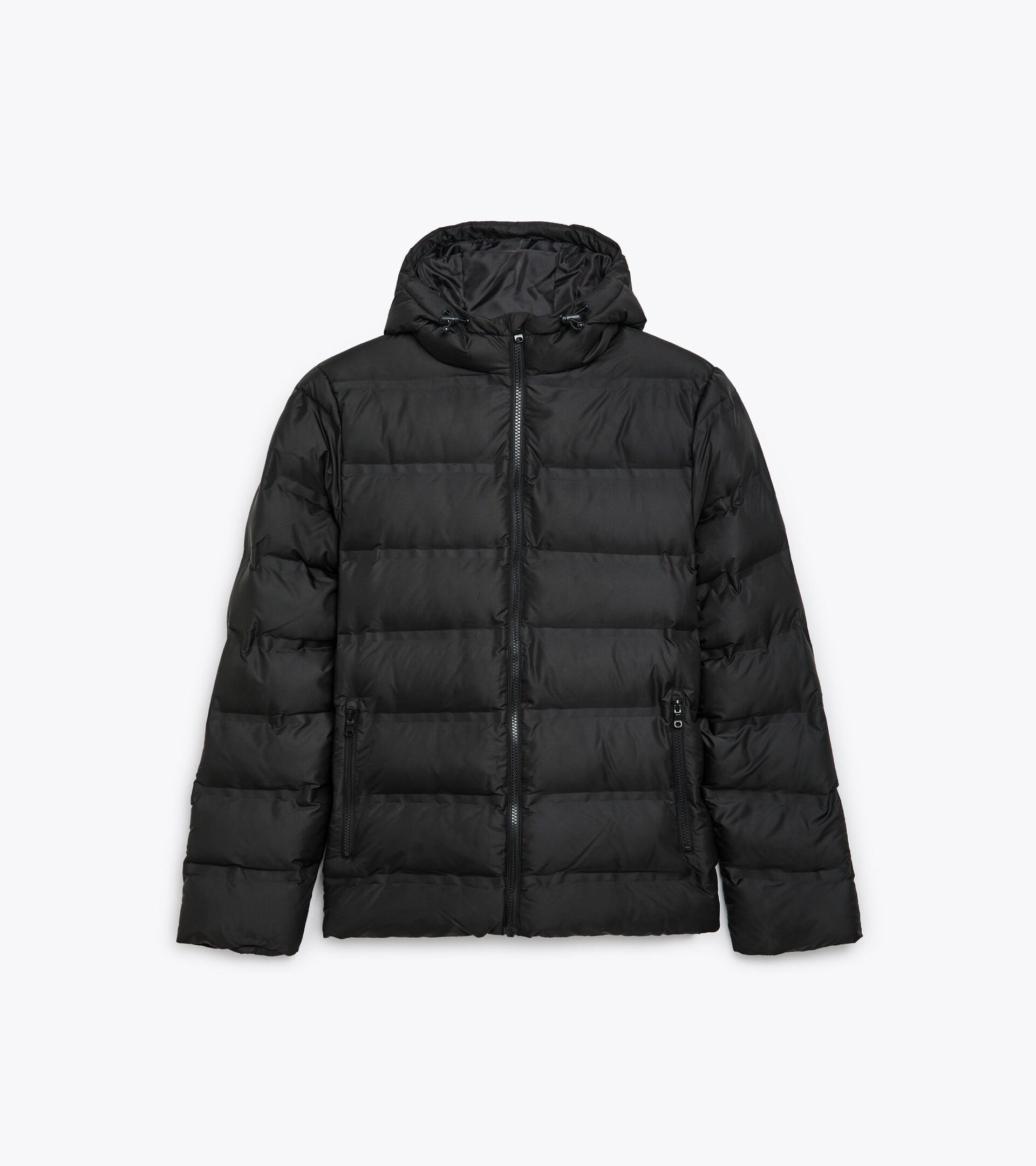 Buy Men Black Hooded Puffer Jacket Online