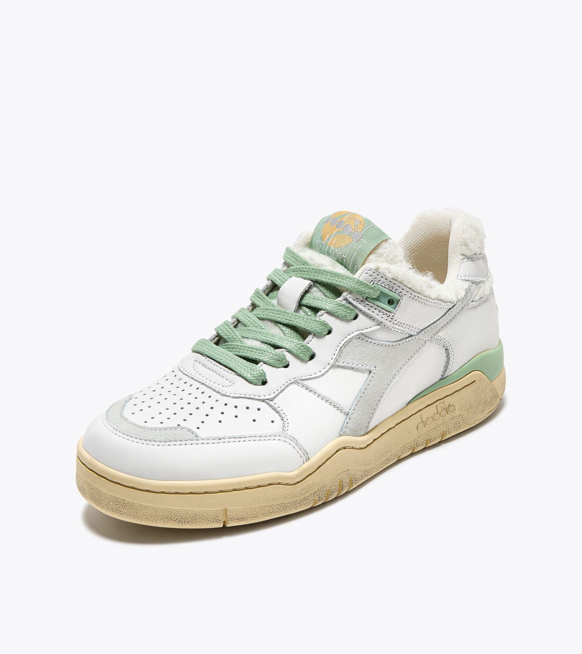 Heritage leather sneaker - Women’s B.560 CHERIE WN GREEN CAMEO - Diadora