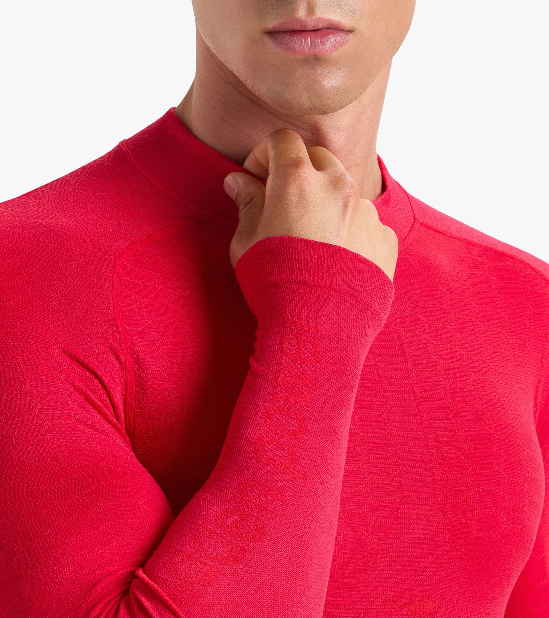 Camiseta de entrenamiento - Hombre LS TURTLE NECK ACT ROJO MATADOR - Diadora