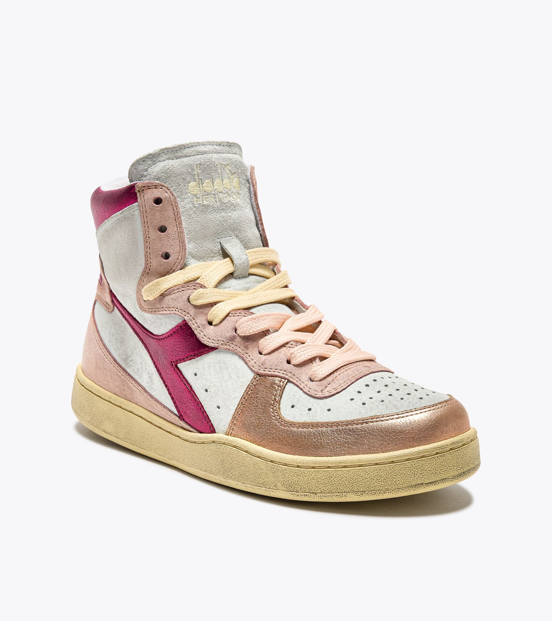 Scarpa Heritage - Donna MI BASKET METAL PIGSKIN USED WN ROSA APE - Diadora