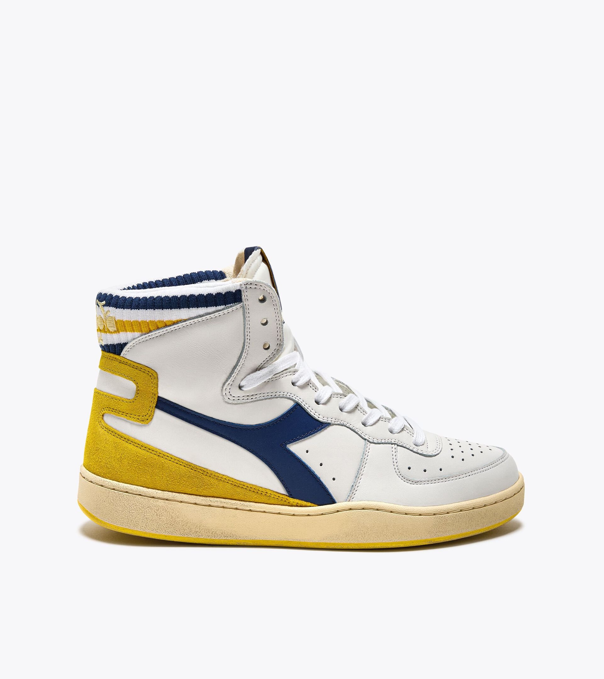 Heritage leather sneaker - Gender Neutral MI BASKET FORTY KNIT ITALIA WHITE - Diadora