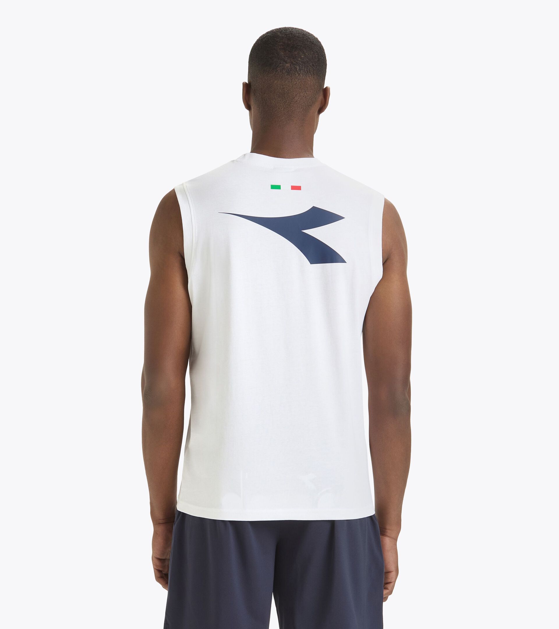 Camiseta sin mangas para hombre - Selección Italiana de Vóley Playa SLEEVELESS ALLENAMENTO UOMO BV24 ITALIA BLANCO VIVO - Diadora