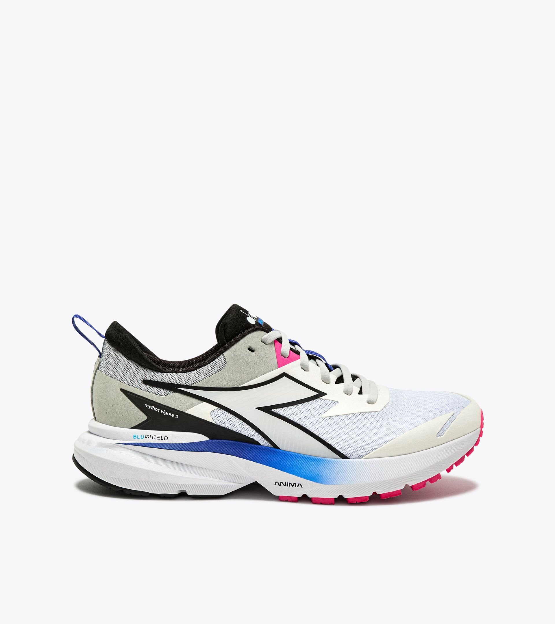 Scarpa da running - Stabilità e protezione - Uomo MYTHOS BLUSHIELD VIGORE 3 BIANCO/NERO/ARGENTO DD - Diadora