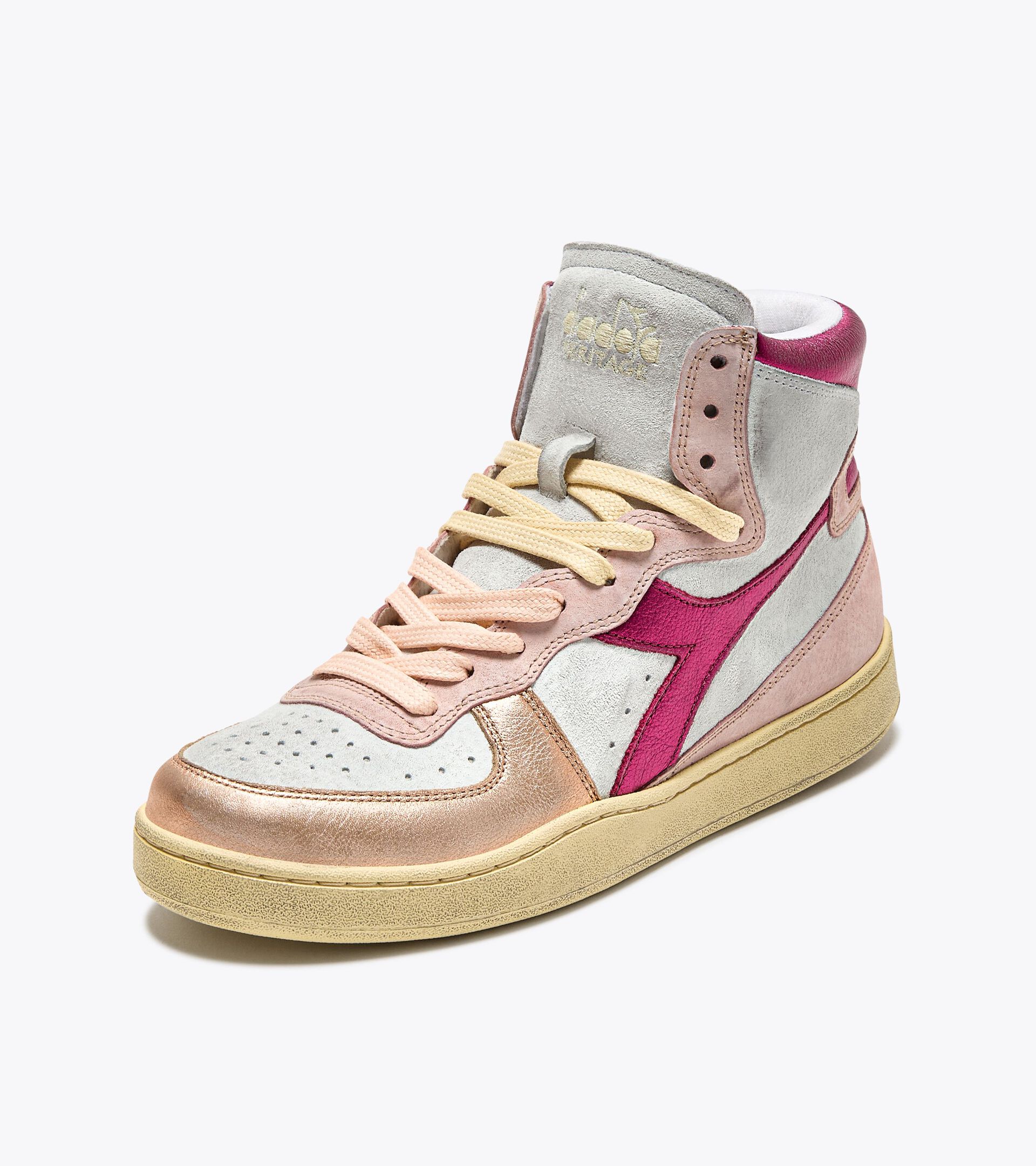 Heritage shoe - Women MI BASKET METAL PIGSKIN USED WN PINK PALE DOGWOOD - Diadora