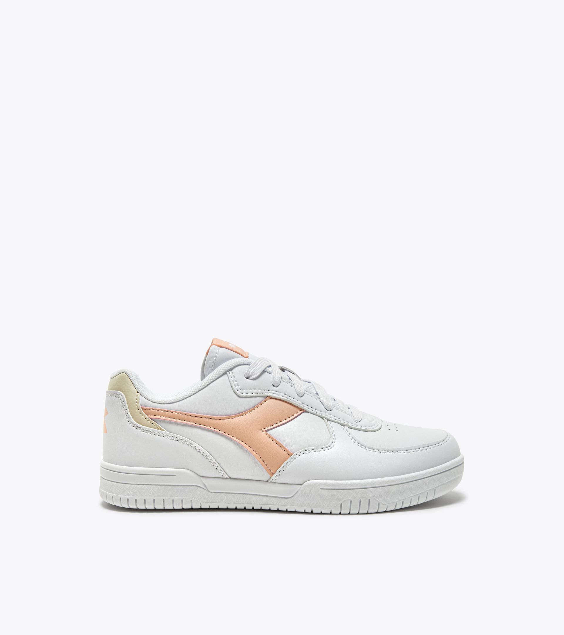 Sports shoes - Youth 8-16 years RAPTOR LOW GS WHITE/PEACH PARFAIT - Diadora