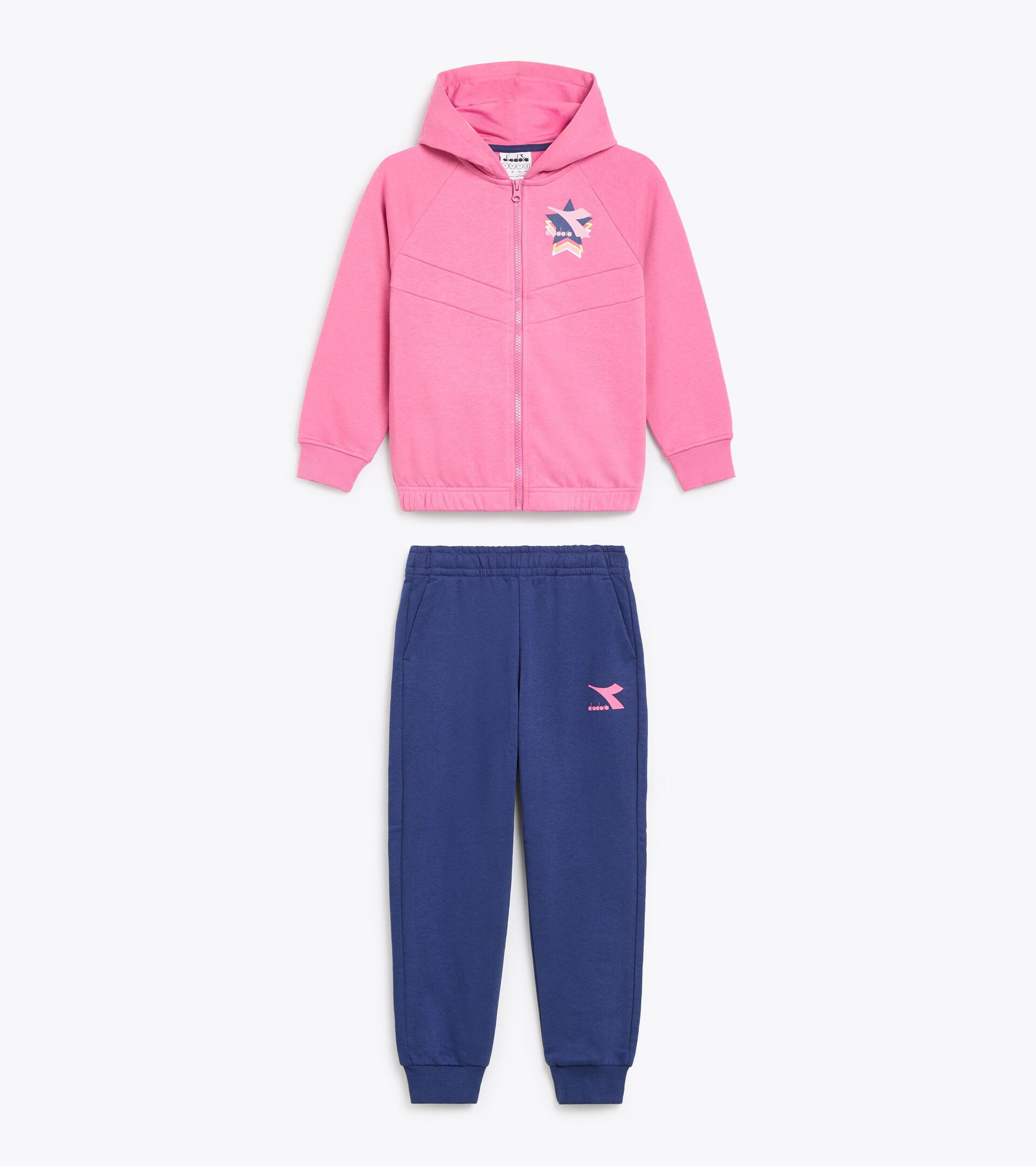 Coordinated tracksuit - Boys and girls 
 JU. TRACKSUIT HD FZ LOGO CHATEAU PINK - Diadora