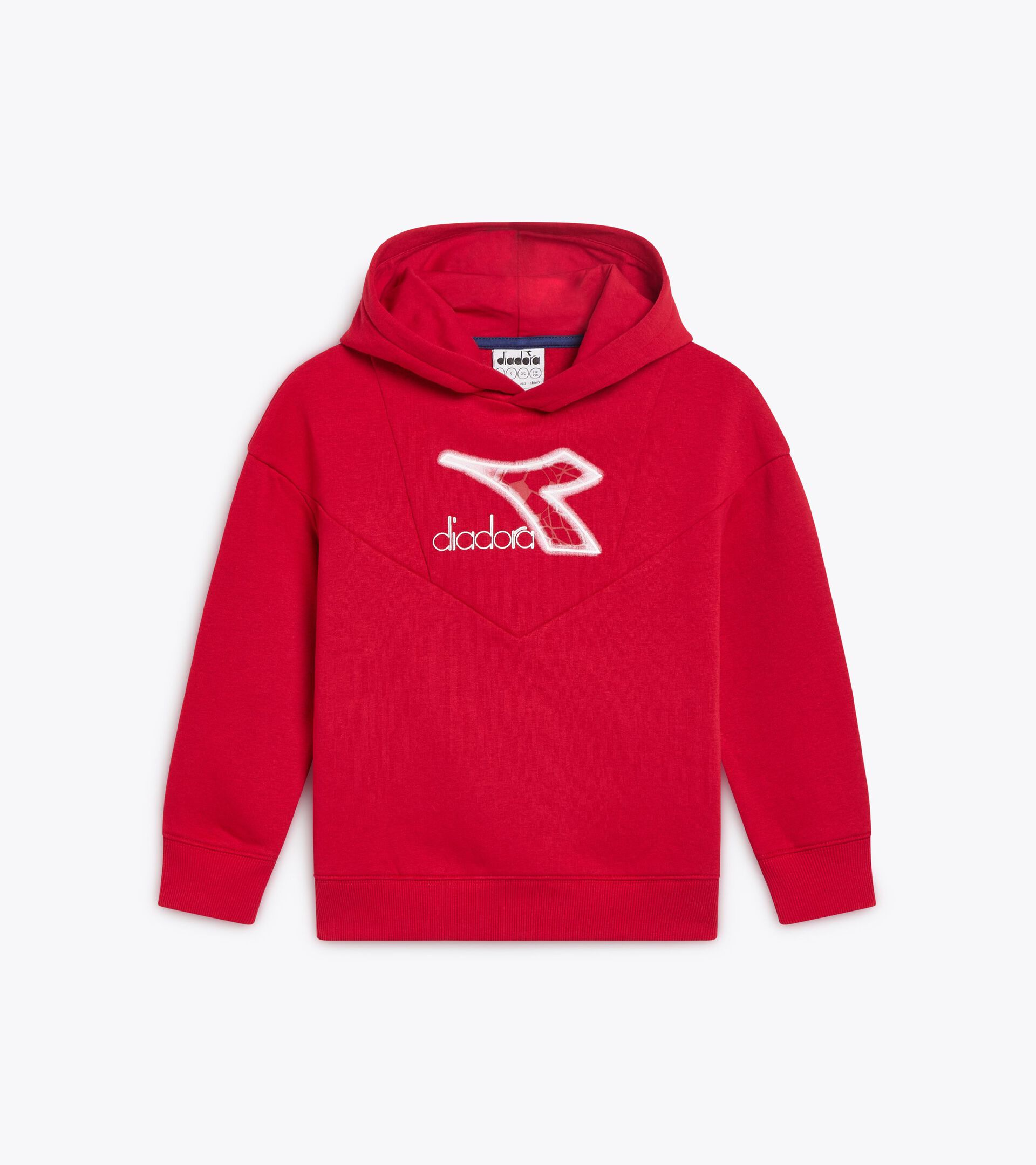 Felpa con cappuccio - Comfort fit - Ragazzi
 JB. HOODIE LOGO RED SALSA - Diadora