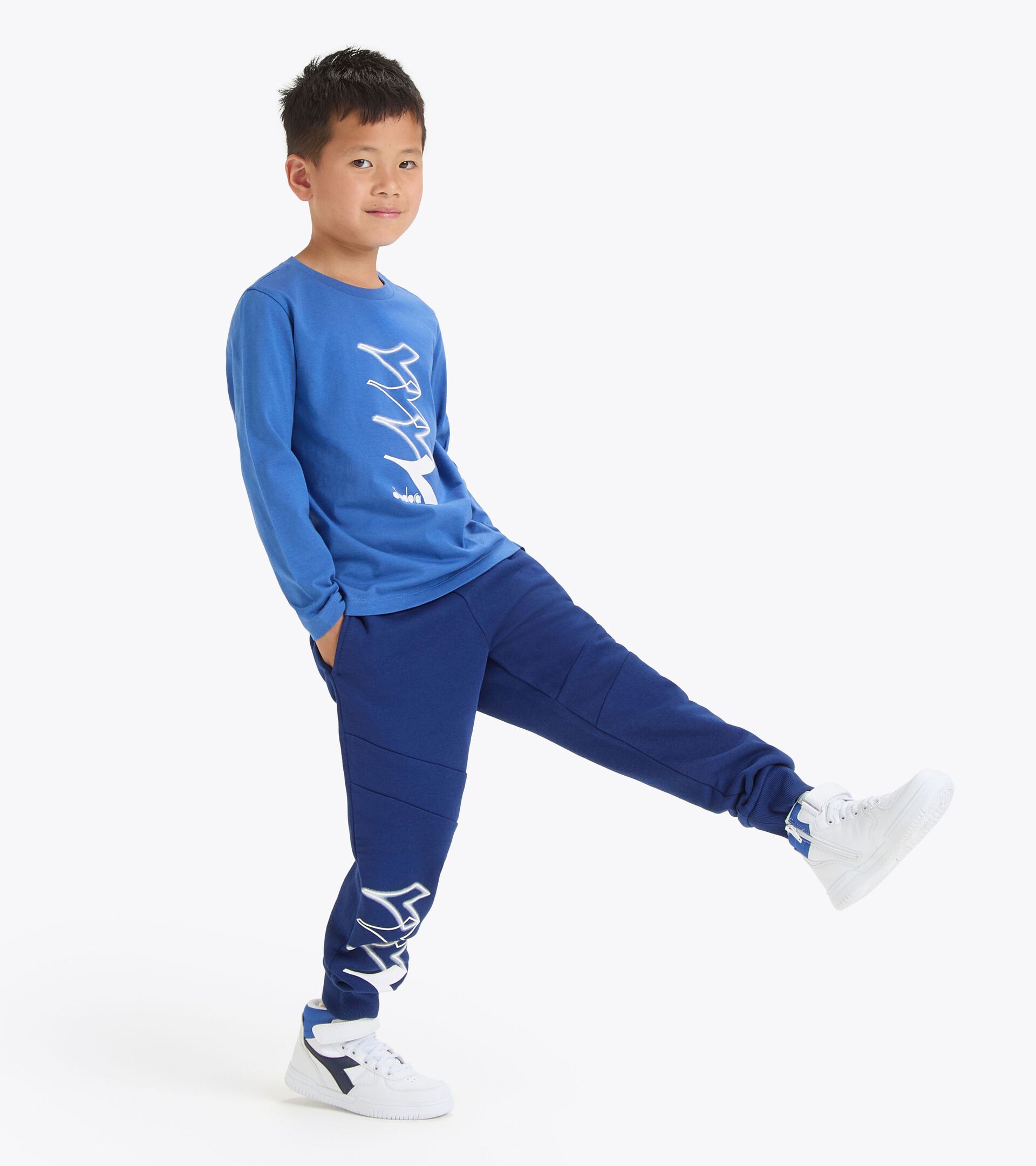 T-Shirt mit langen Ärmeln und Print - Comfort Fit - Kinder
 JB. T-SHIRT LS LOGO DELFTERBLAU - Diadora