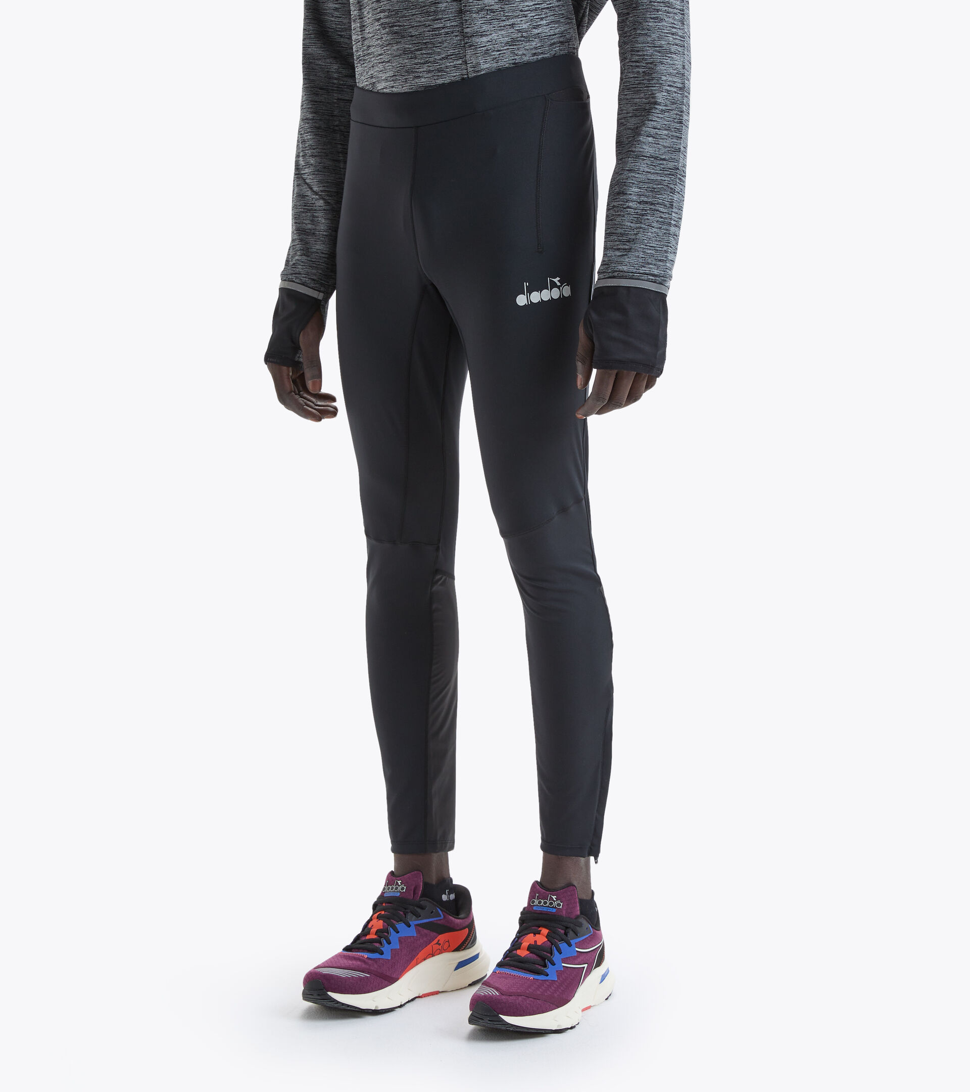 Nike Men's Power Tech Dri-Fit Reflective Running Tights Black 2XL MSRP $120