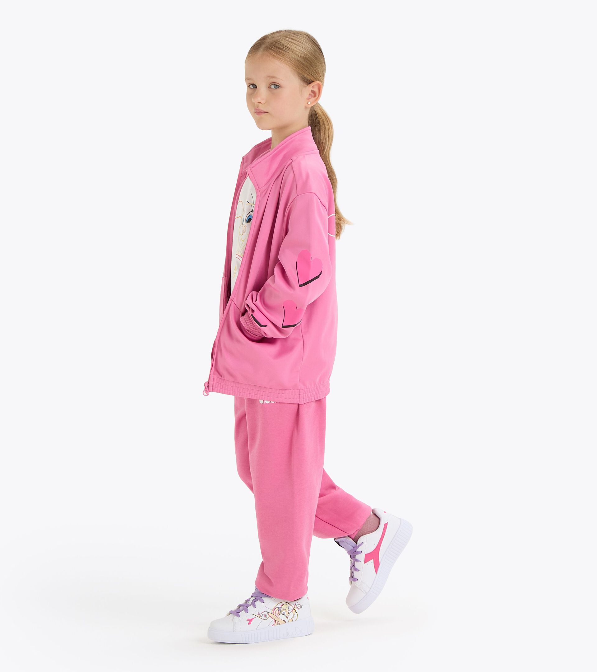 Looney Tunes track jacket - Gender Neutral - Kids 
 JU.TRACK JACKET TEAM LT CHATEAU PINK - Diadora