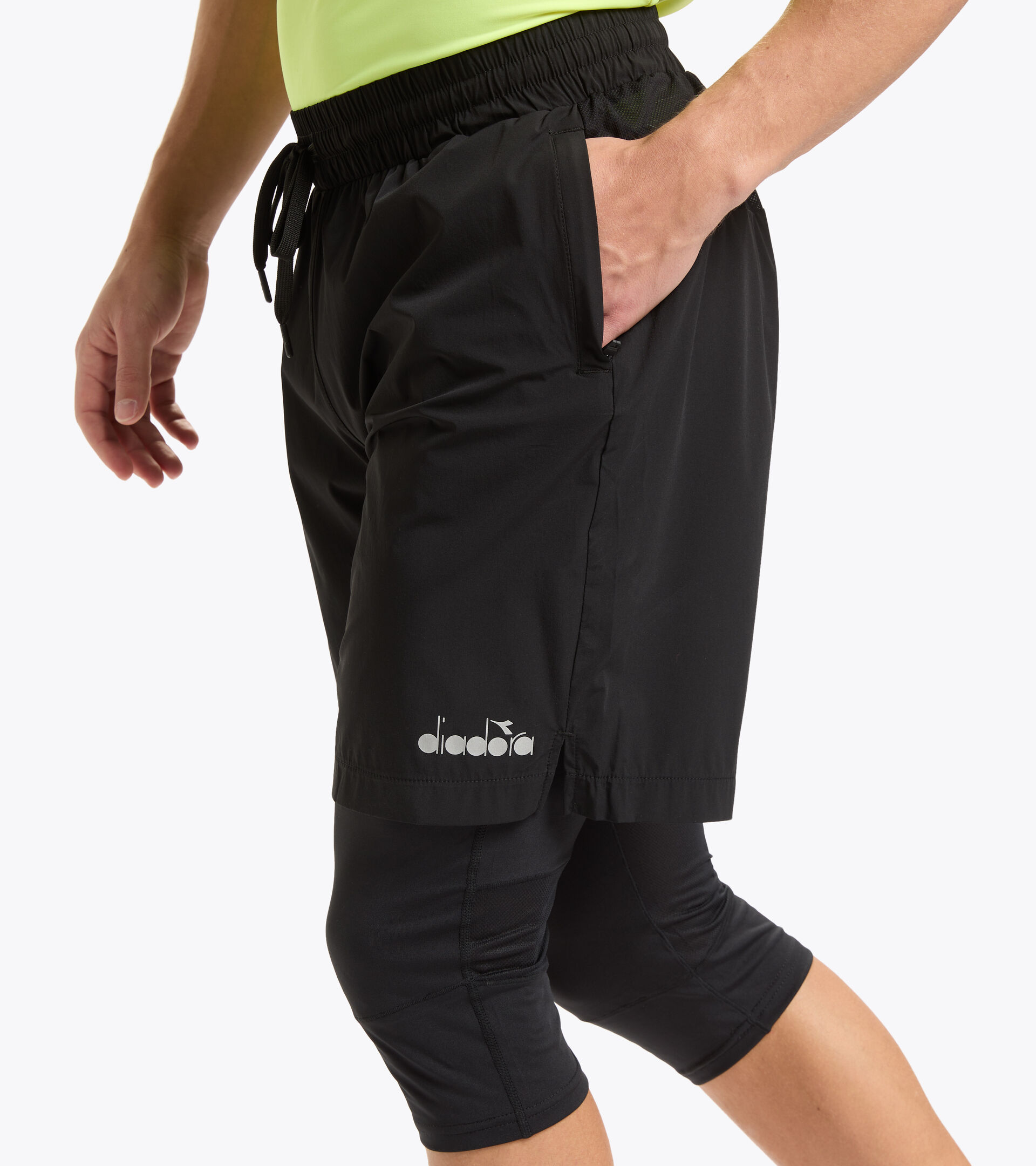 POWER SHORTS BE ONE Leggings with detachable shorts running set - Men -  Diadora Online Store US