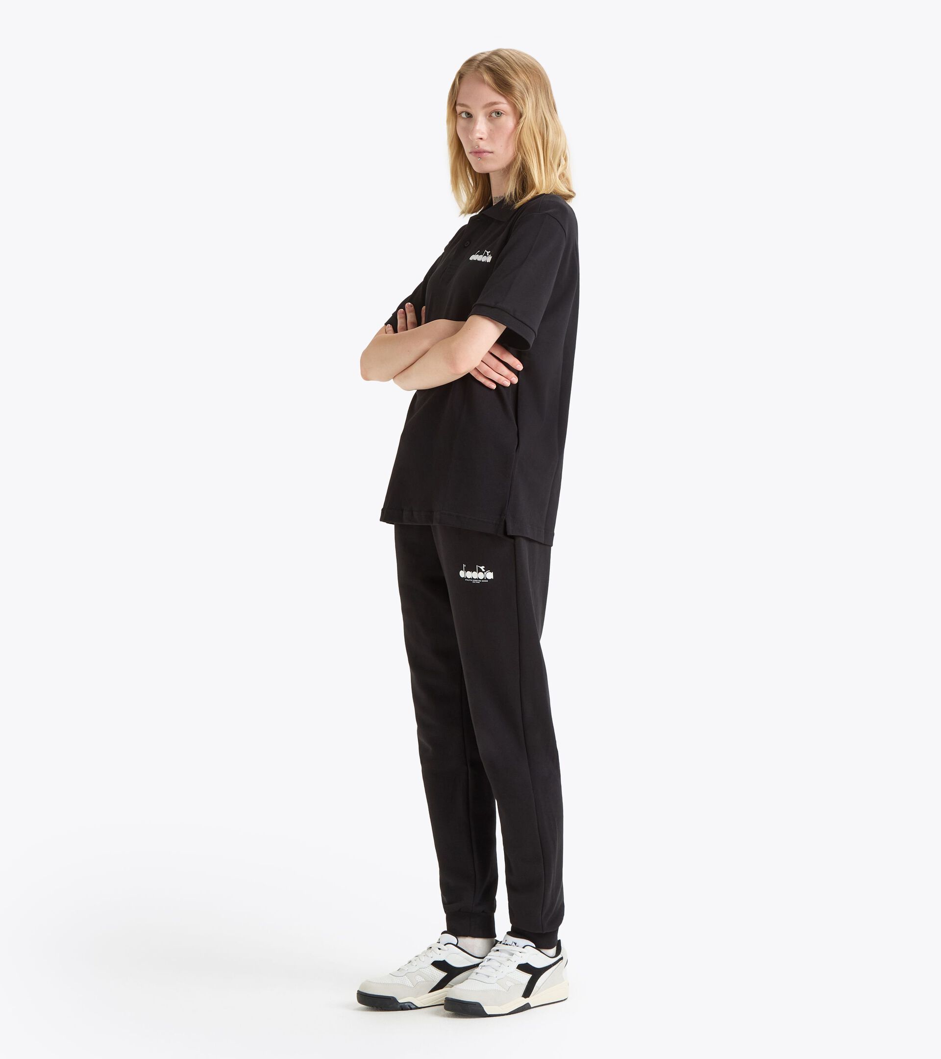 Piqué cotton polo - Men’s POLO SS LOGO BLACK - Diadora