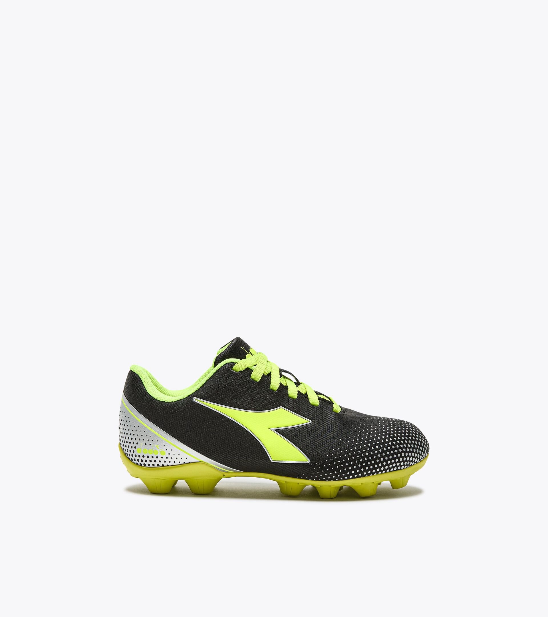 Calcio boots for hard grounds - Junior
 PICHICHI 7 MD JR BLACK/YELLOW FL DD/SILVER DD - Diadora