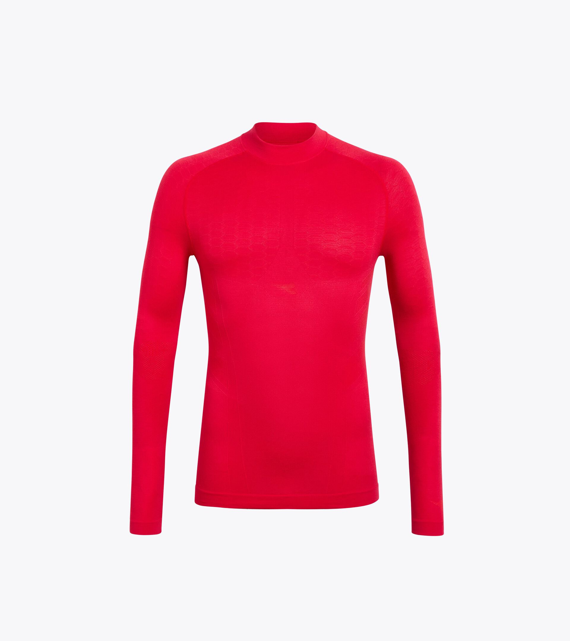 T-shirt da training a manica lunga - Uomo LS TURTLE NECK ACT ROSSO TOREADOR - Diadora