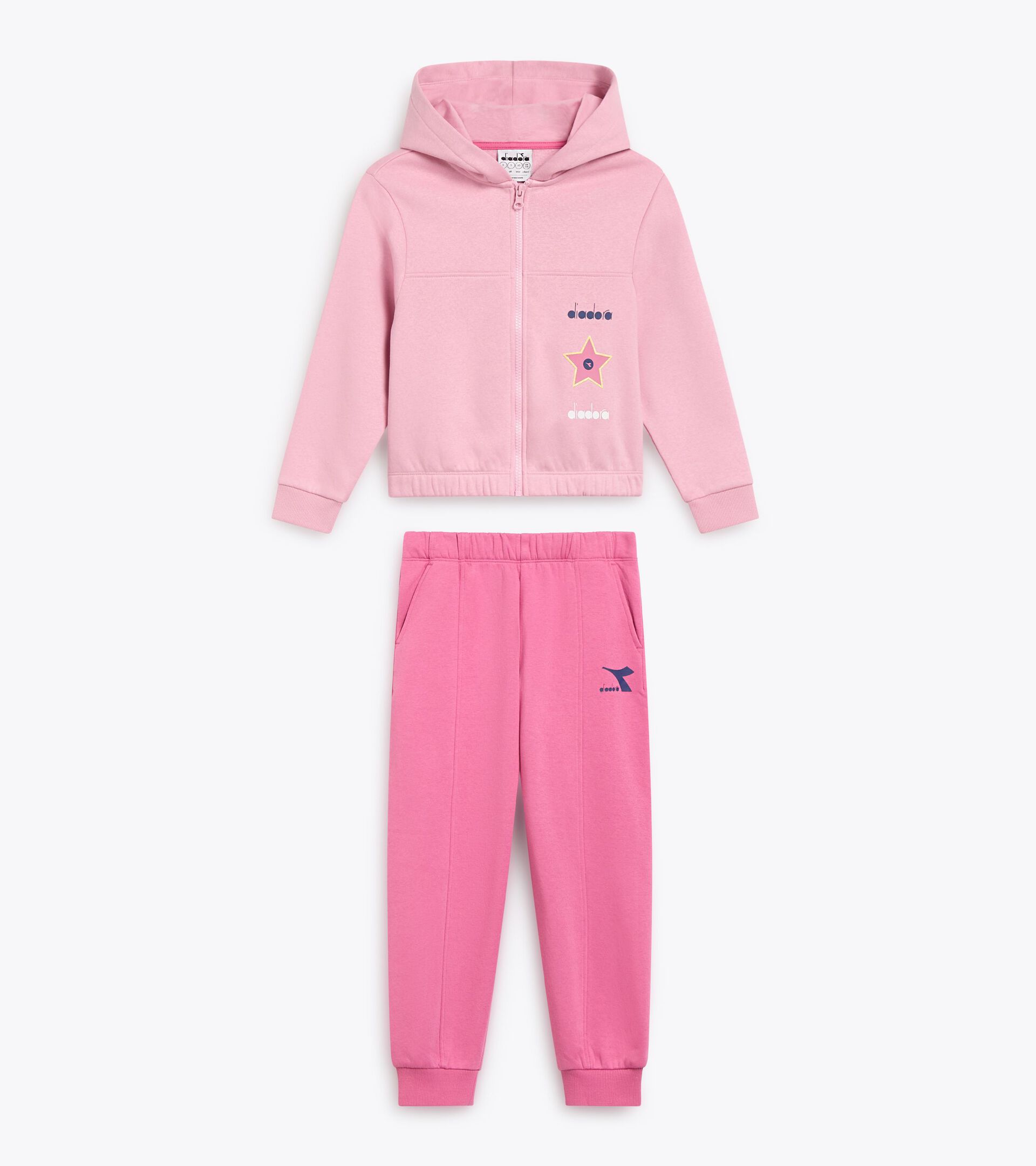 Set tuta in coordinato - Ragazza
 JG. TRACKSUIT HD FZ LOGO ROSA CAMMEO - Diadora