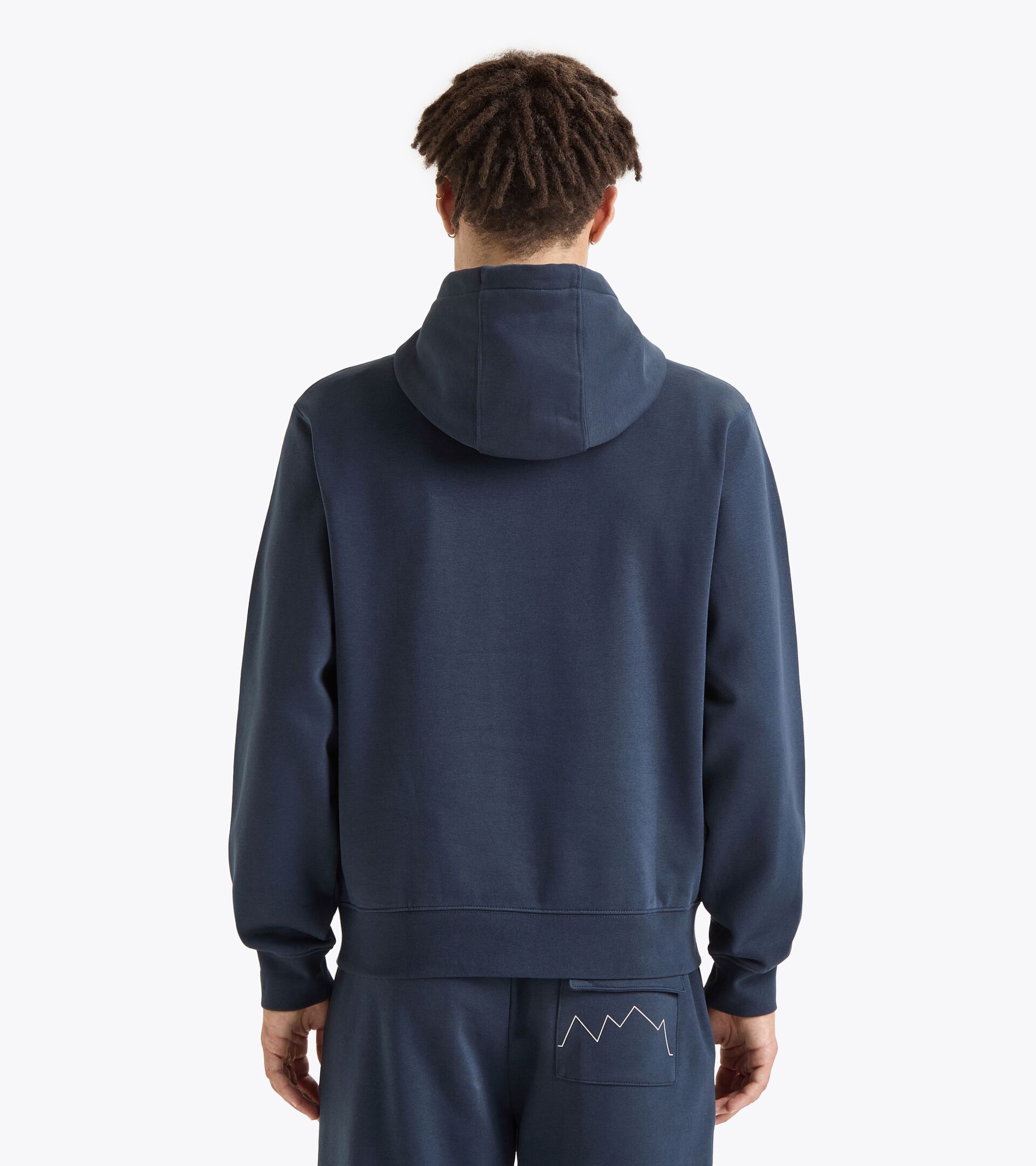 Sweat-shirt de sport à capuche - Genre neutre HOODIE ROUTE BLEU NUITS - Diadora