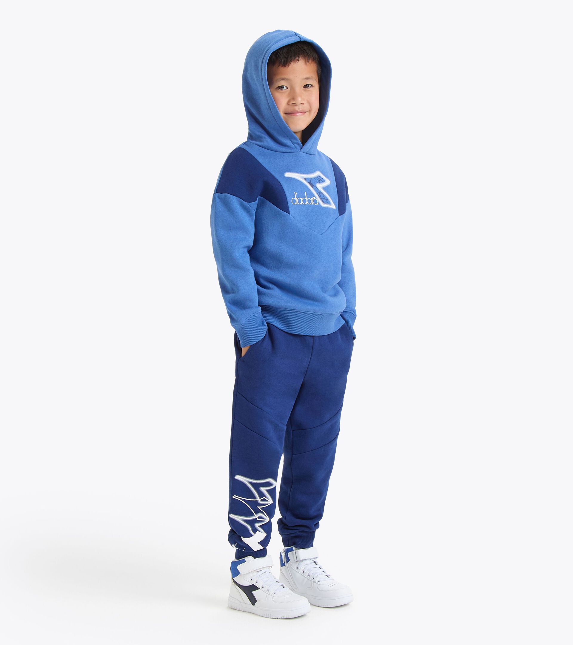 Sudadera con capucha - Corte cómodo - Niños/Adolescentes
 JB. HOODIE LOGO AZUL DELFT - Diadora