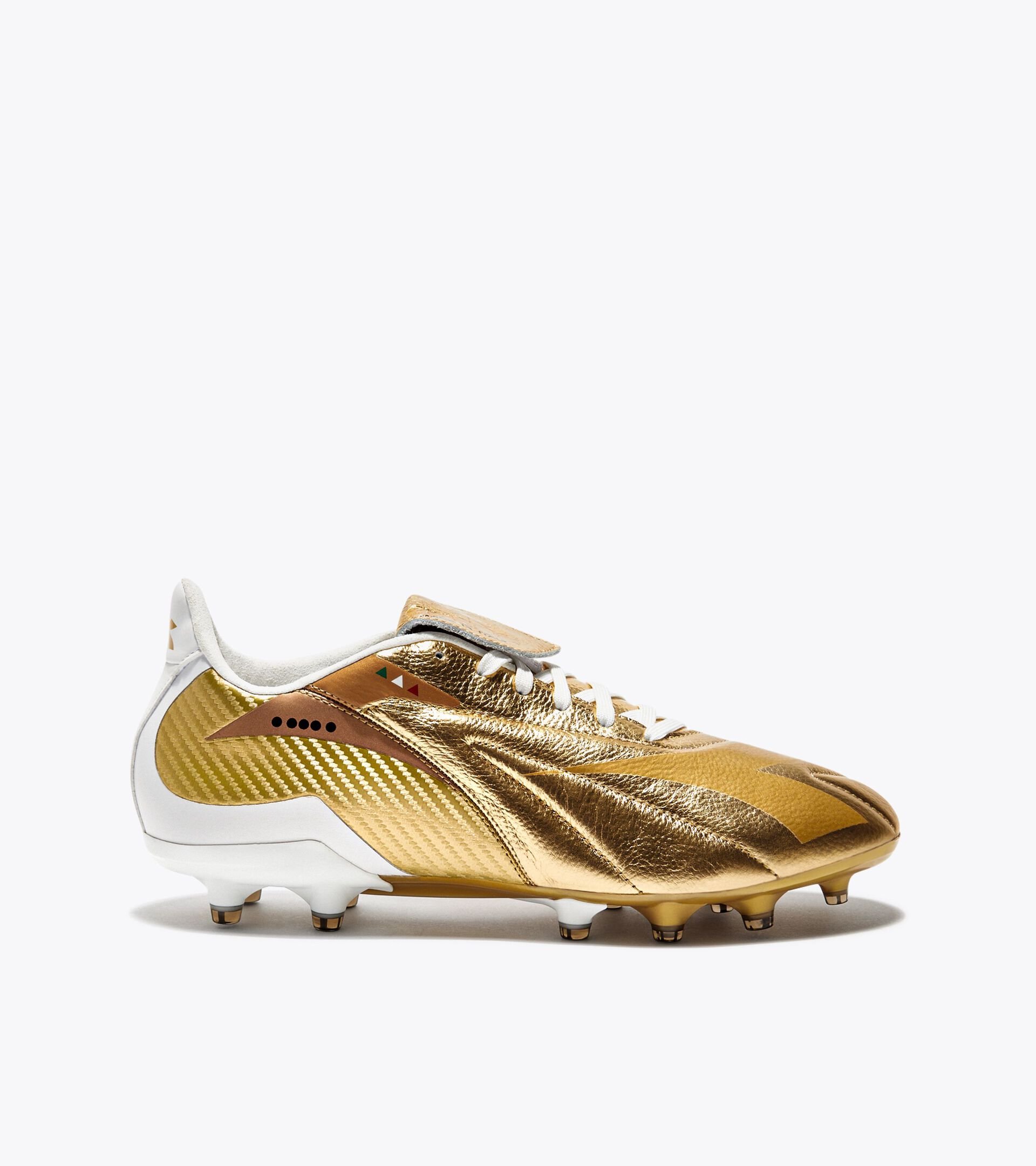 Fußballschuh aus Leder für kompakte Böden - Made in Italy - Genderneutral MAXIMUS ELITE ITA T SLX GOLD BRAUN - Diadora